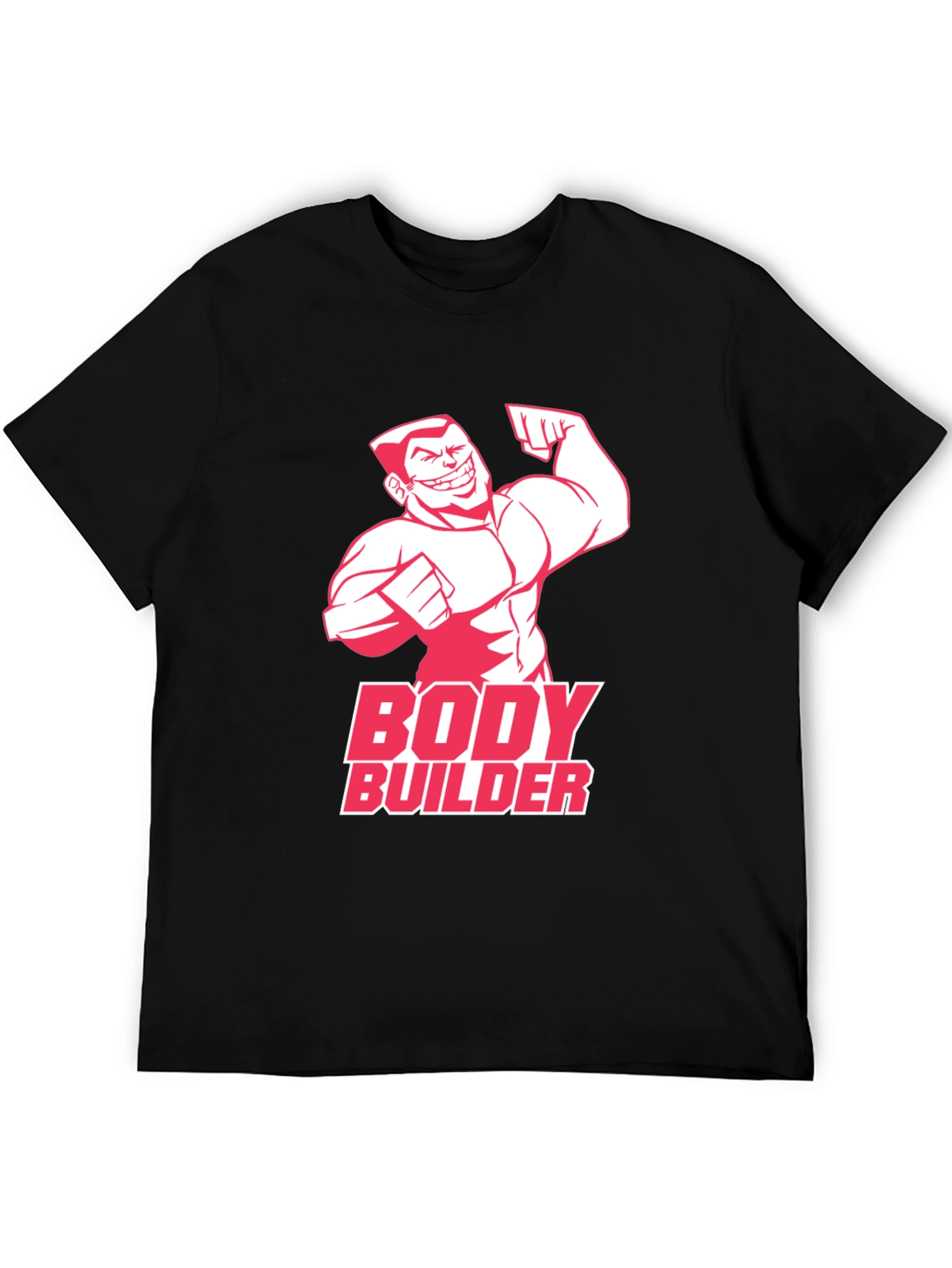 Bodybuilder Graphic Tee - Mens Black T-Shirt