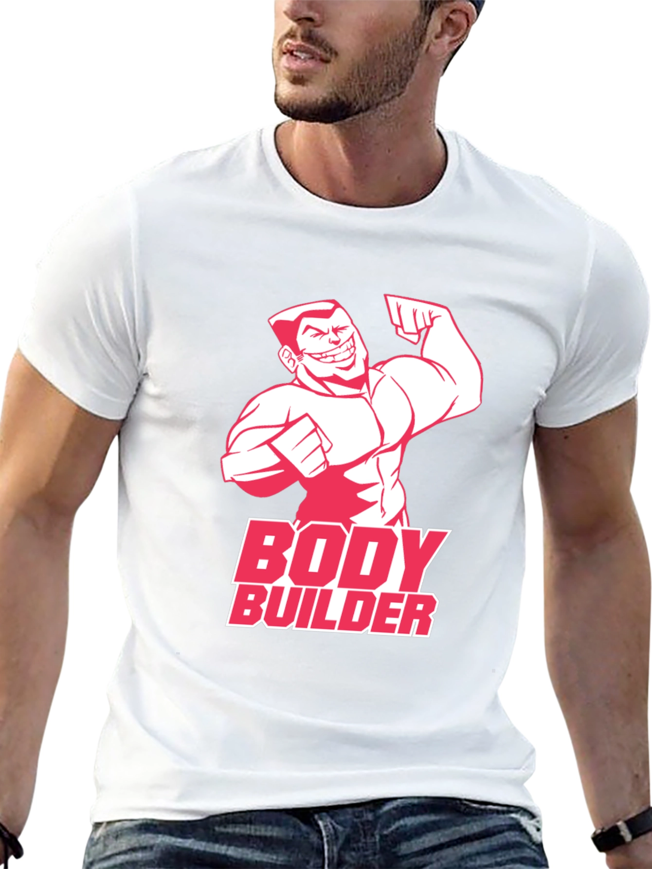 Bodybuilder Graphic Tee - Mens Black T-Shirt