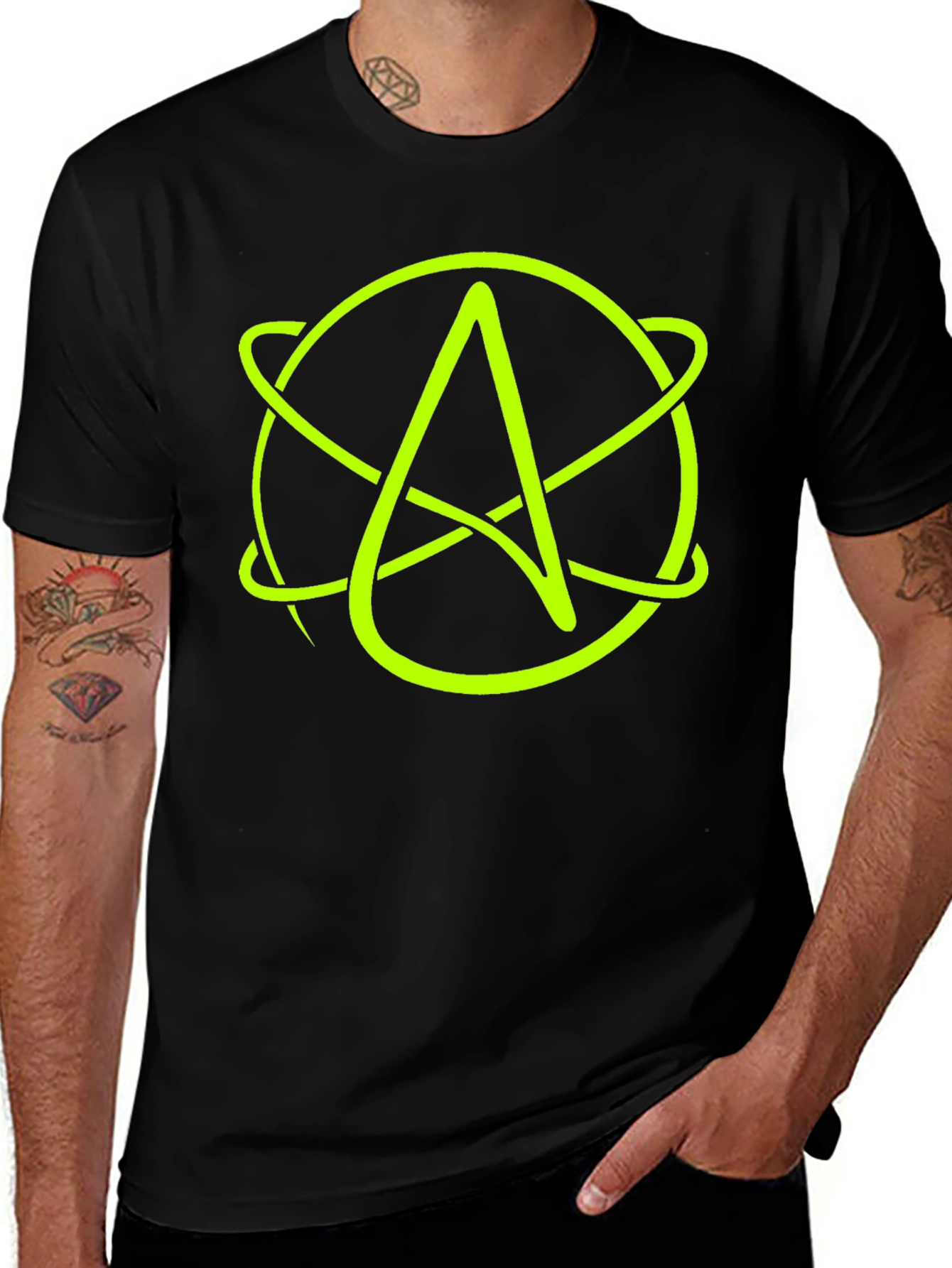 Atheist Symbol T-Shirt - Black
