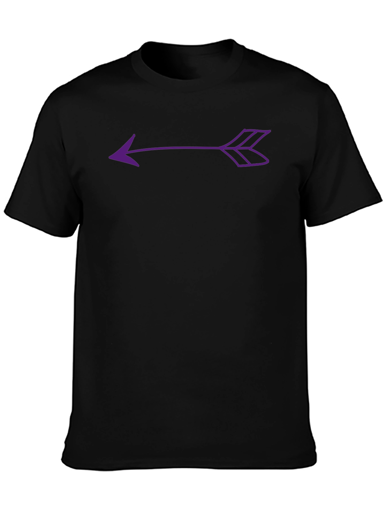 Arrow Graphic Tee - Black Casual T-Shirt