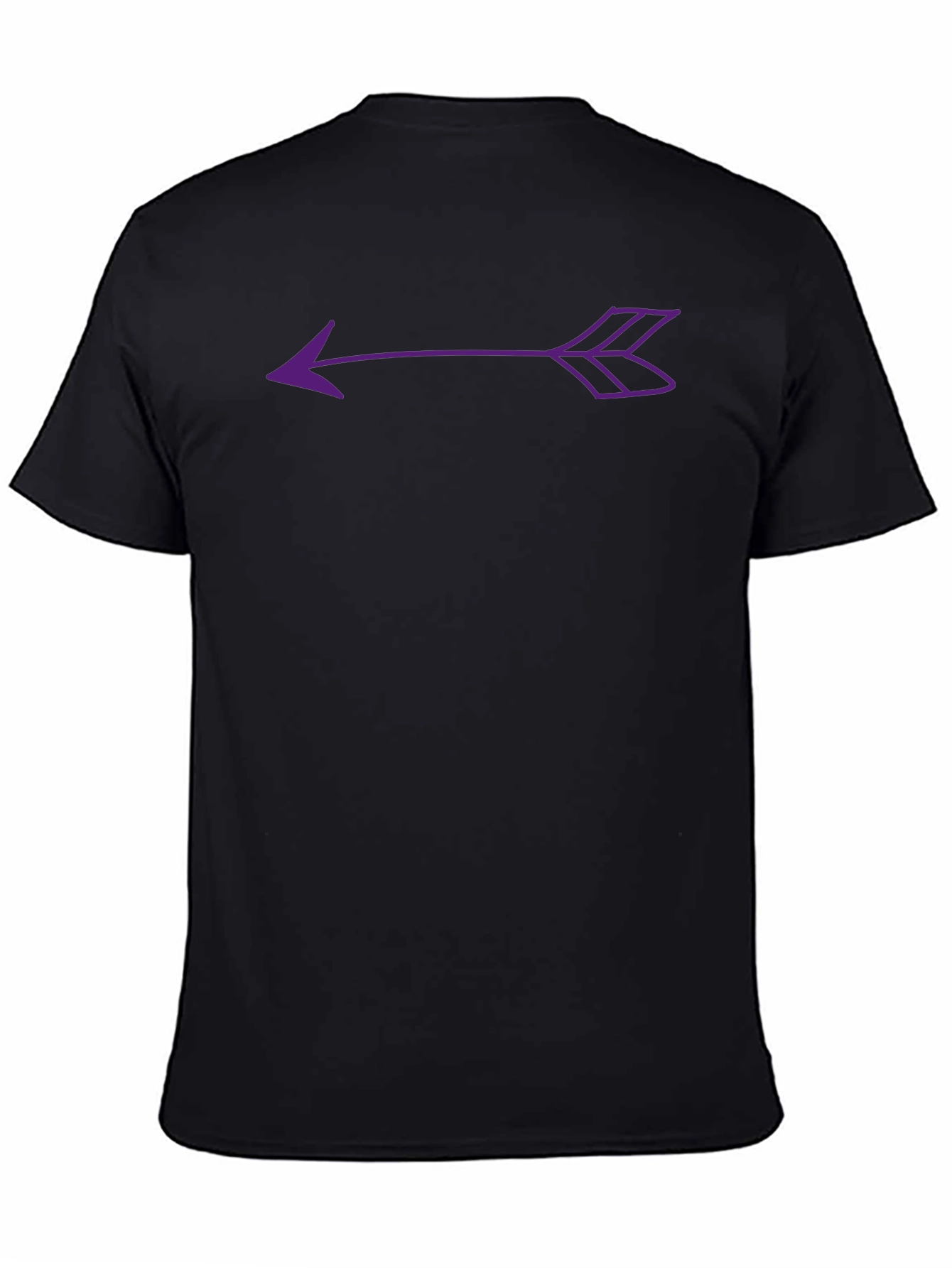 Arrow Graphic Tee - Black Casual T-Shirt