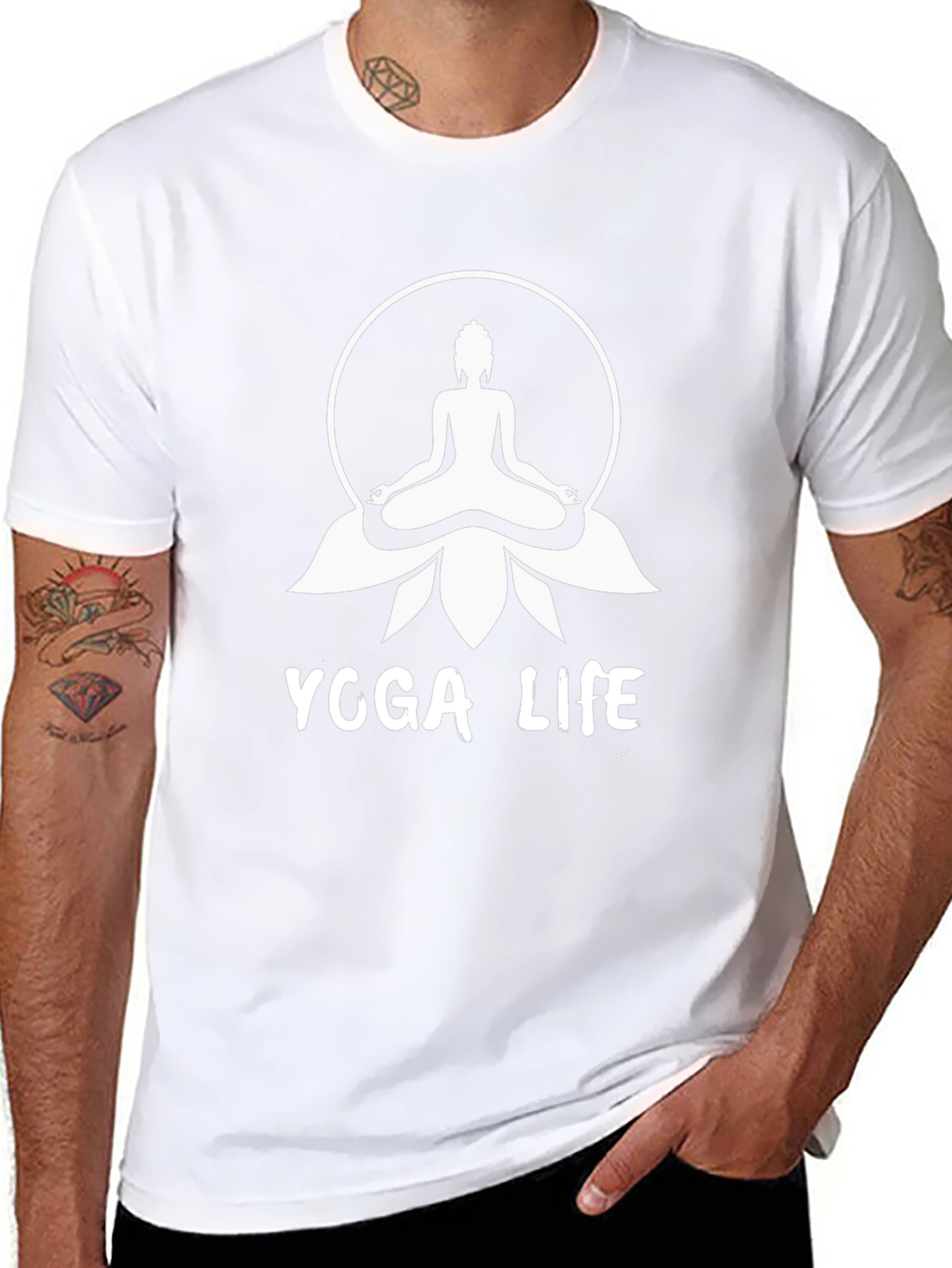 Yoga Life Buddha Graphic Tee - Black