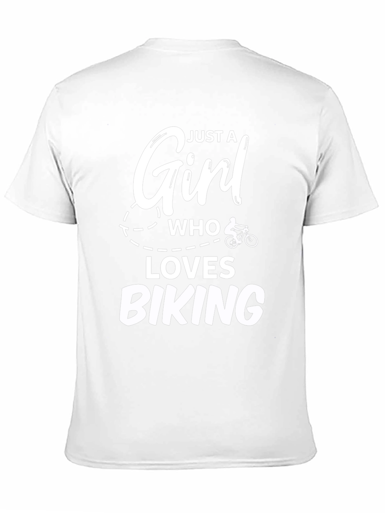Girl Who Loves Biking T-Shirt - Black Tee