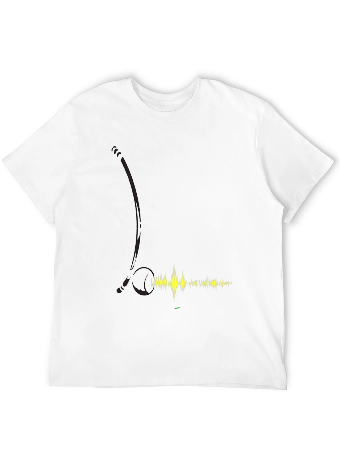Black T-Shirt with Audio Wave Design