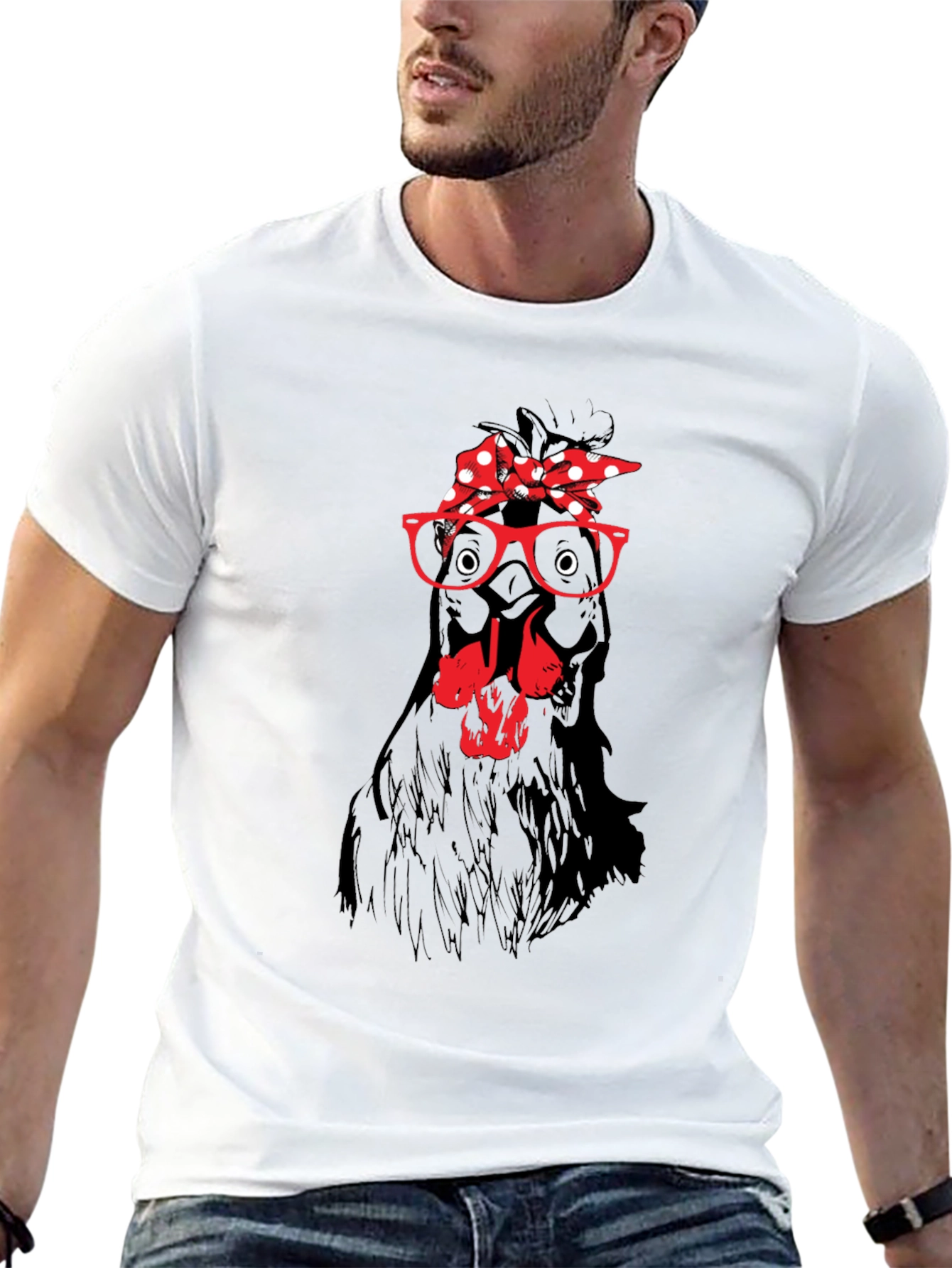 Funny Chicken with Bandana T-Shirt
