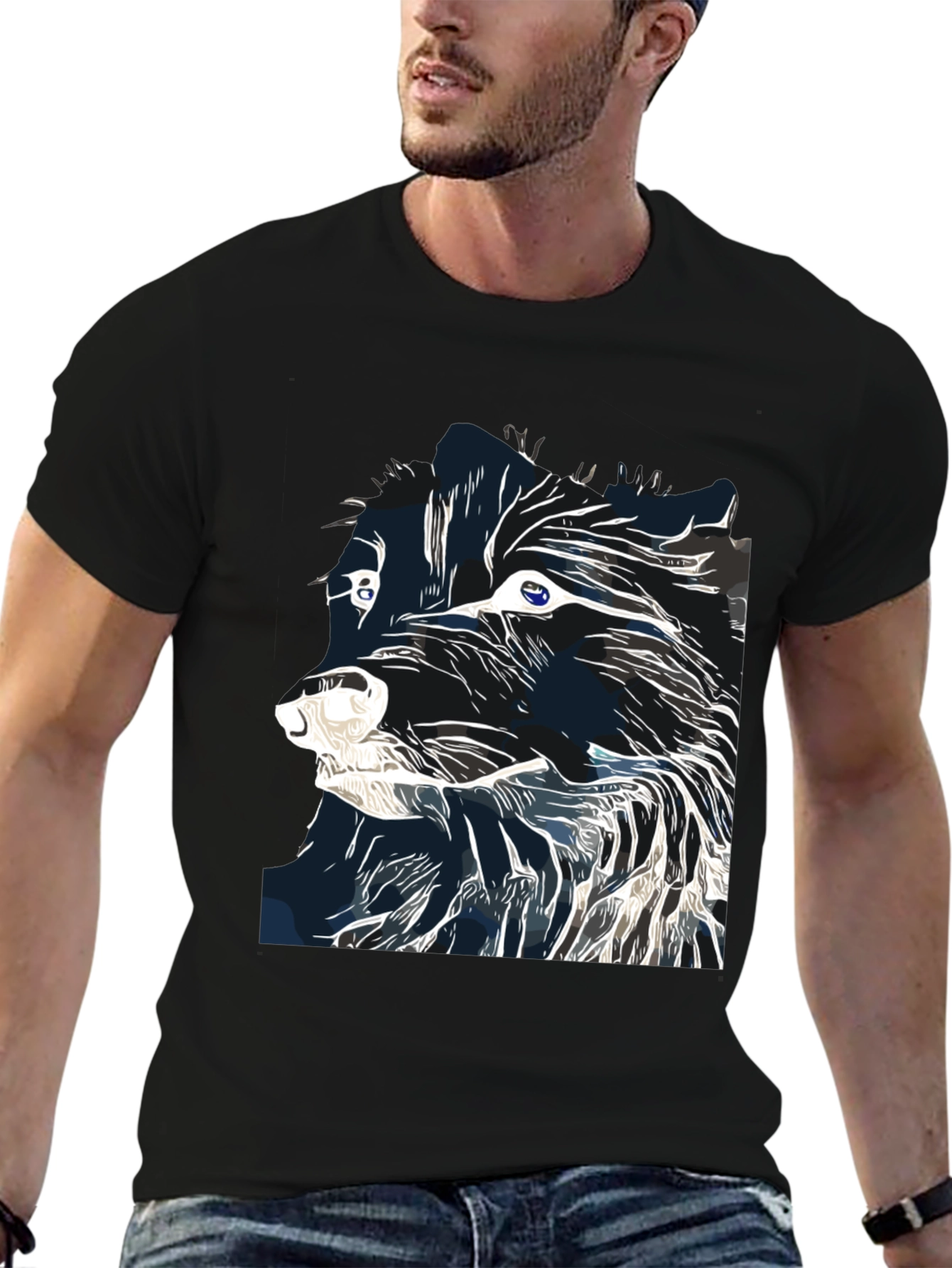 Abstract Wolf Graphic T-Shirt | Cool Animal Tee