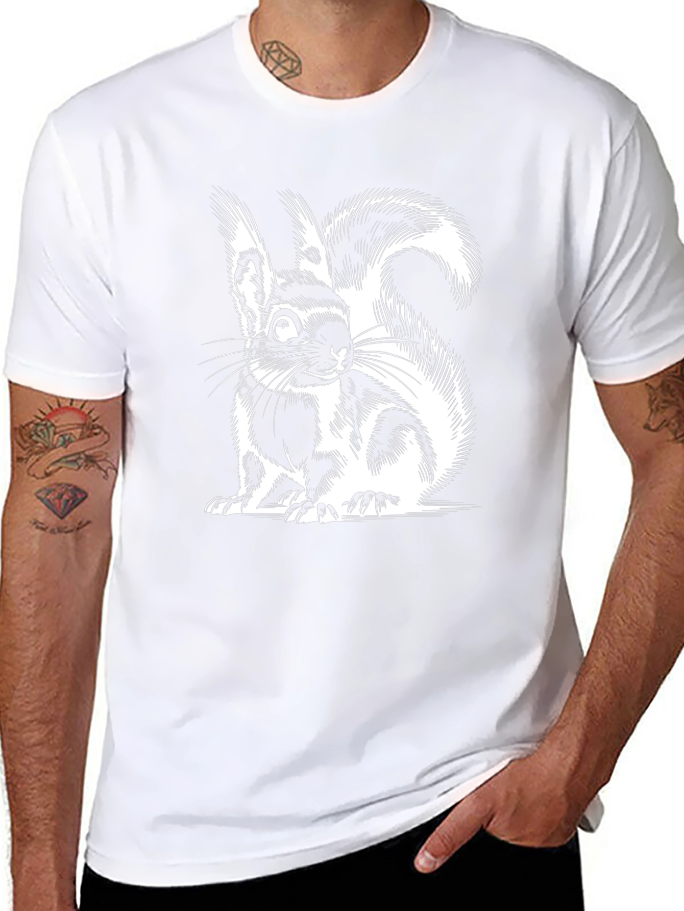 Squirrel Graphic Tee - Black