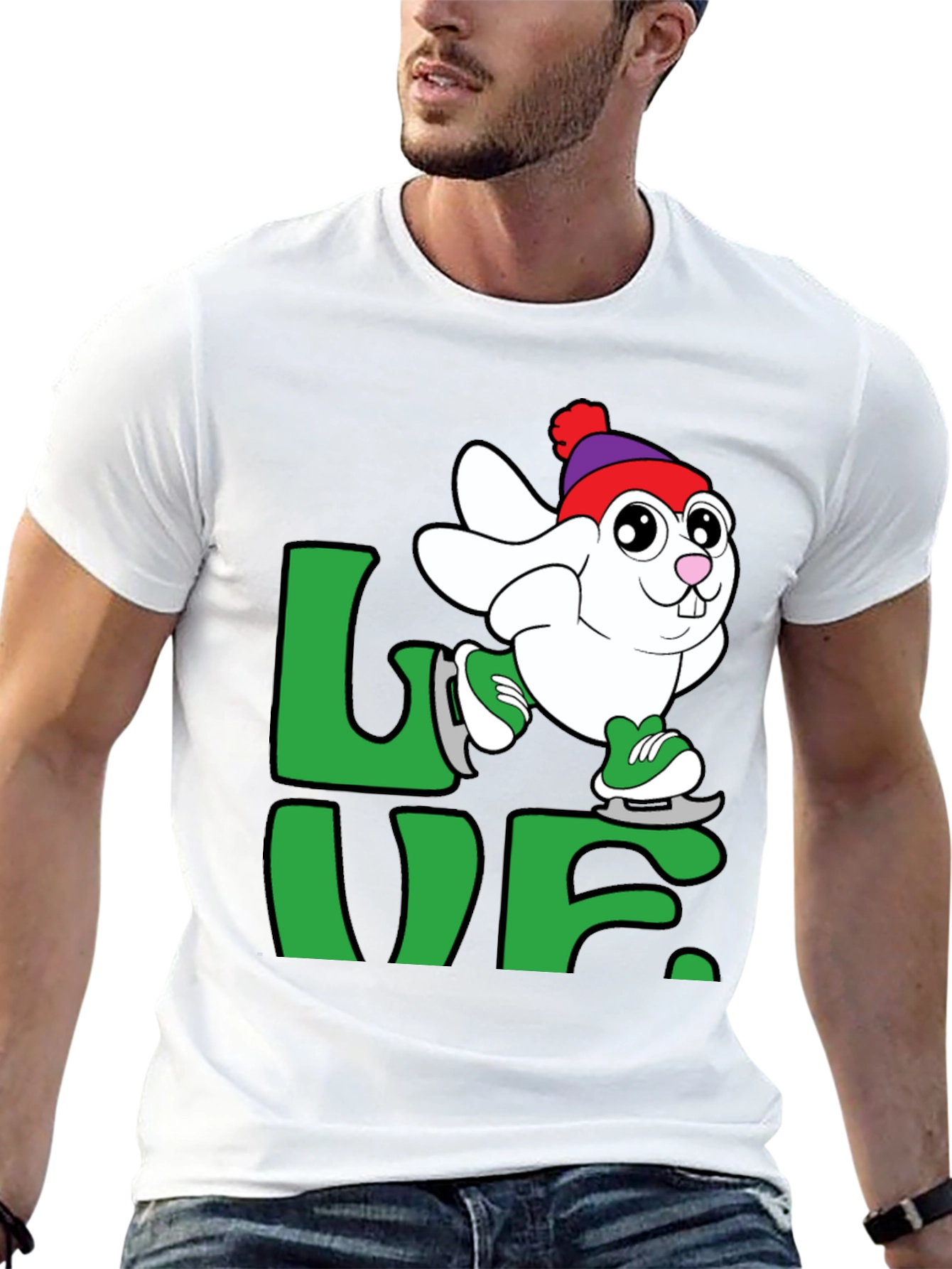Skating Bunny Love T-Shirt