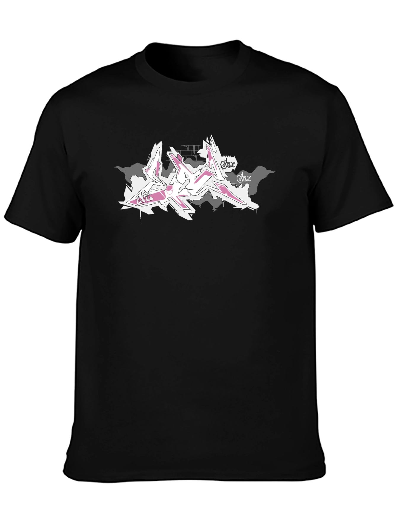Abstract Graffiti Print Black T-Shirt