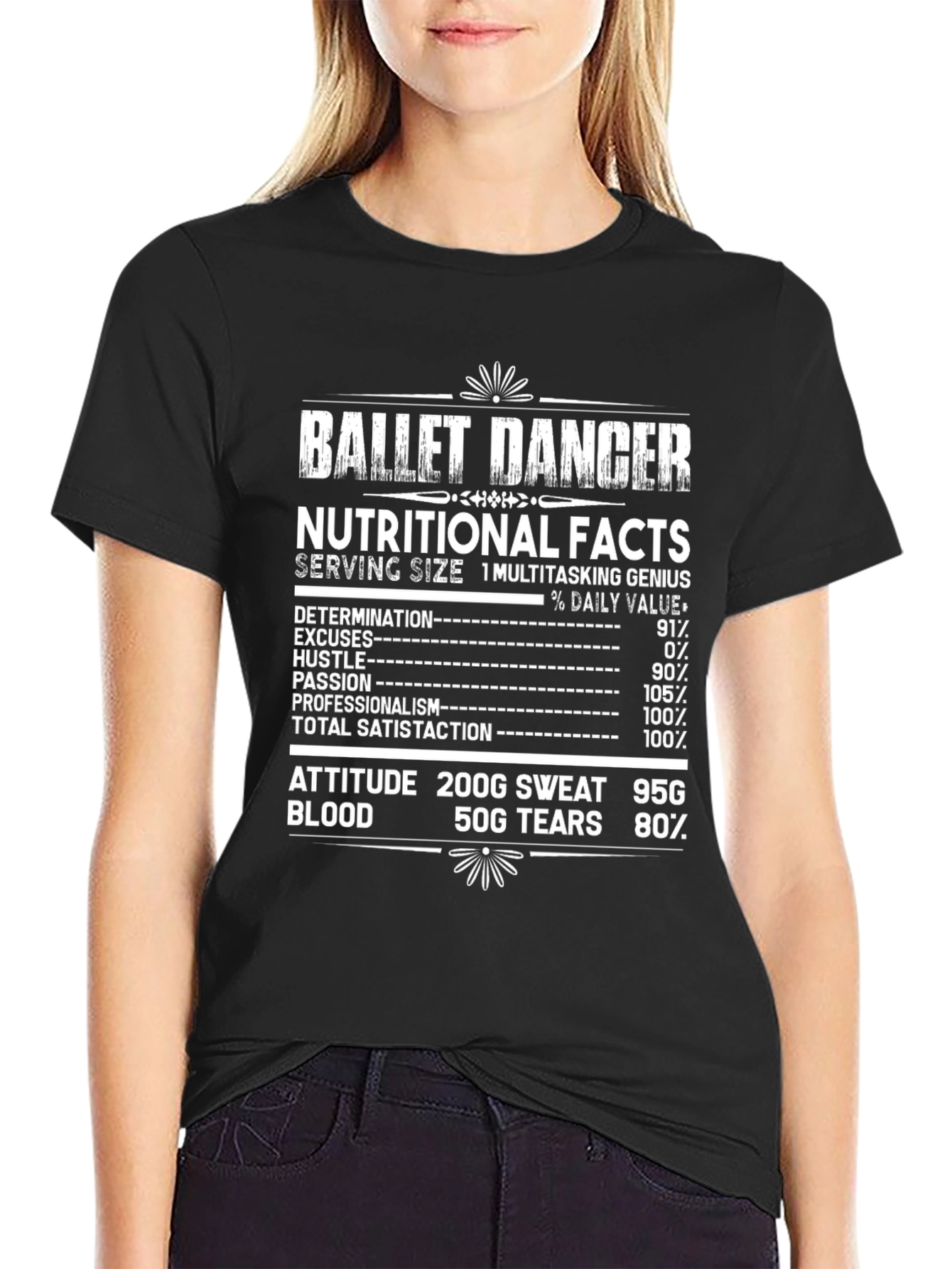 Ballet Dancer Nutritional Facts T-Shirt