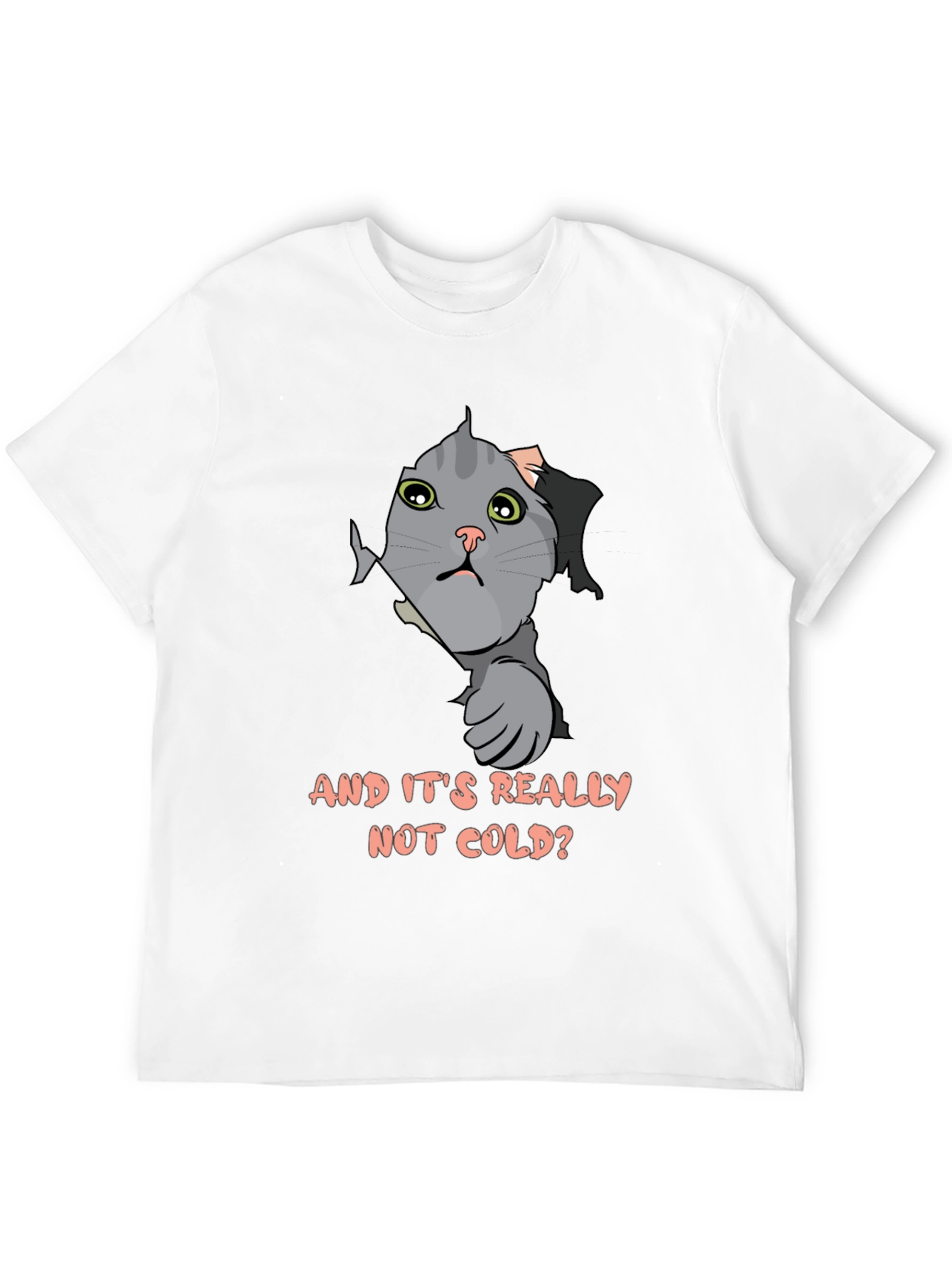 Cat Peek T-Shirt - Funny Kitten Design