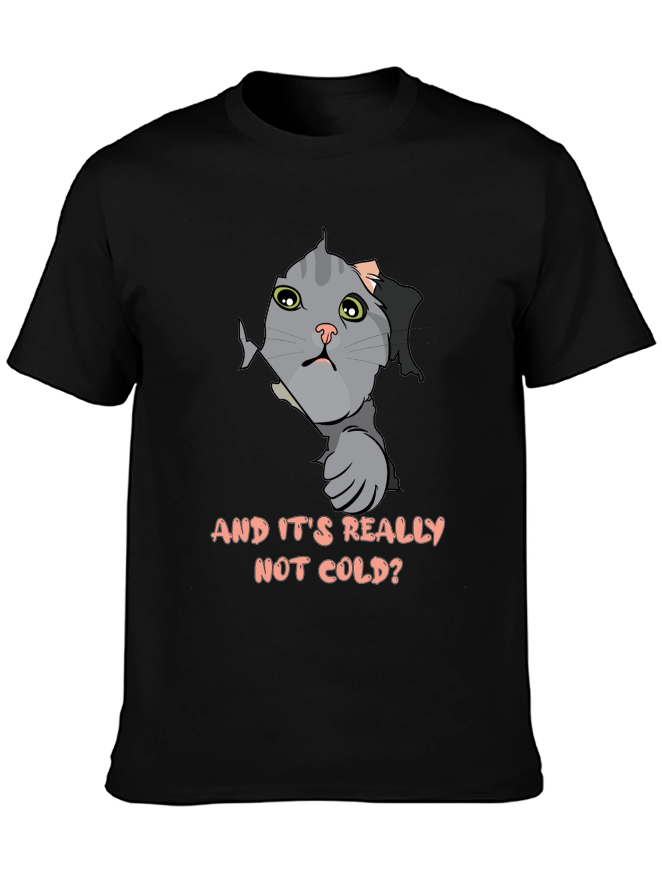 Cat Peek T-Shirt - Funny Kitten Design
