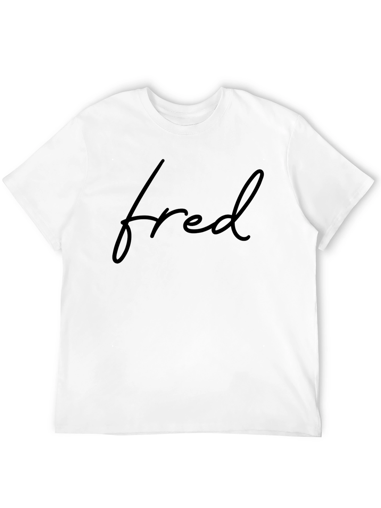 Fred Script Black T-Shirt - Modern Style