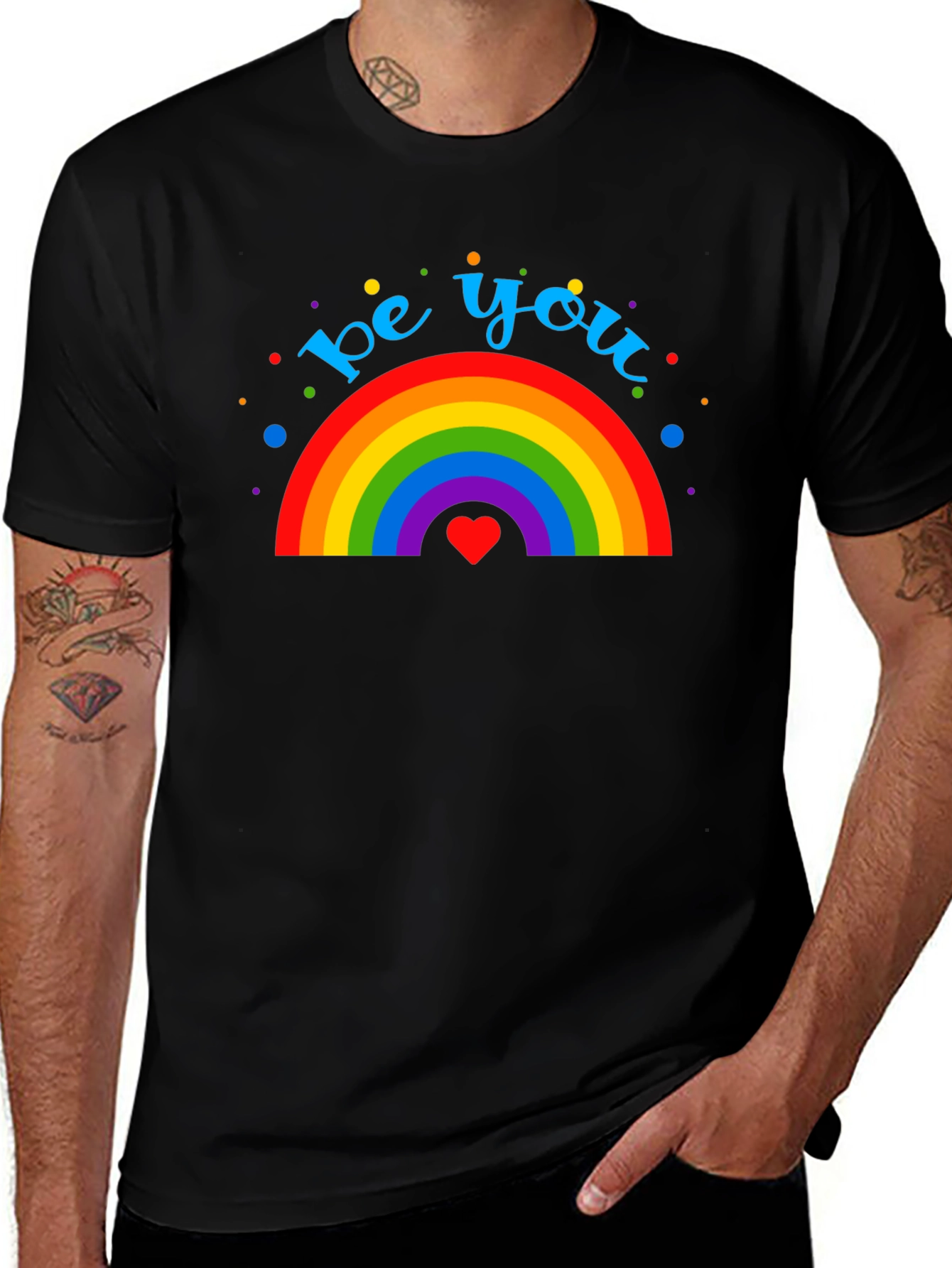 Be You Rainbow Graphic Tee - Pride & Positivity