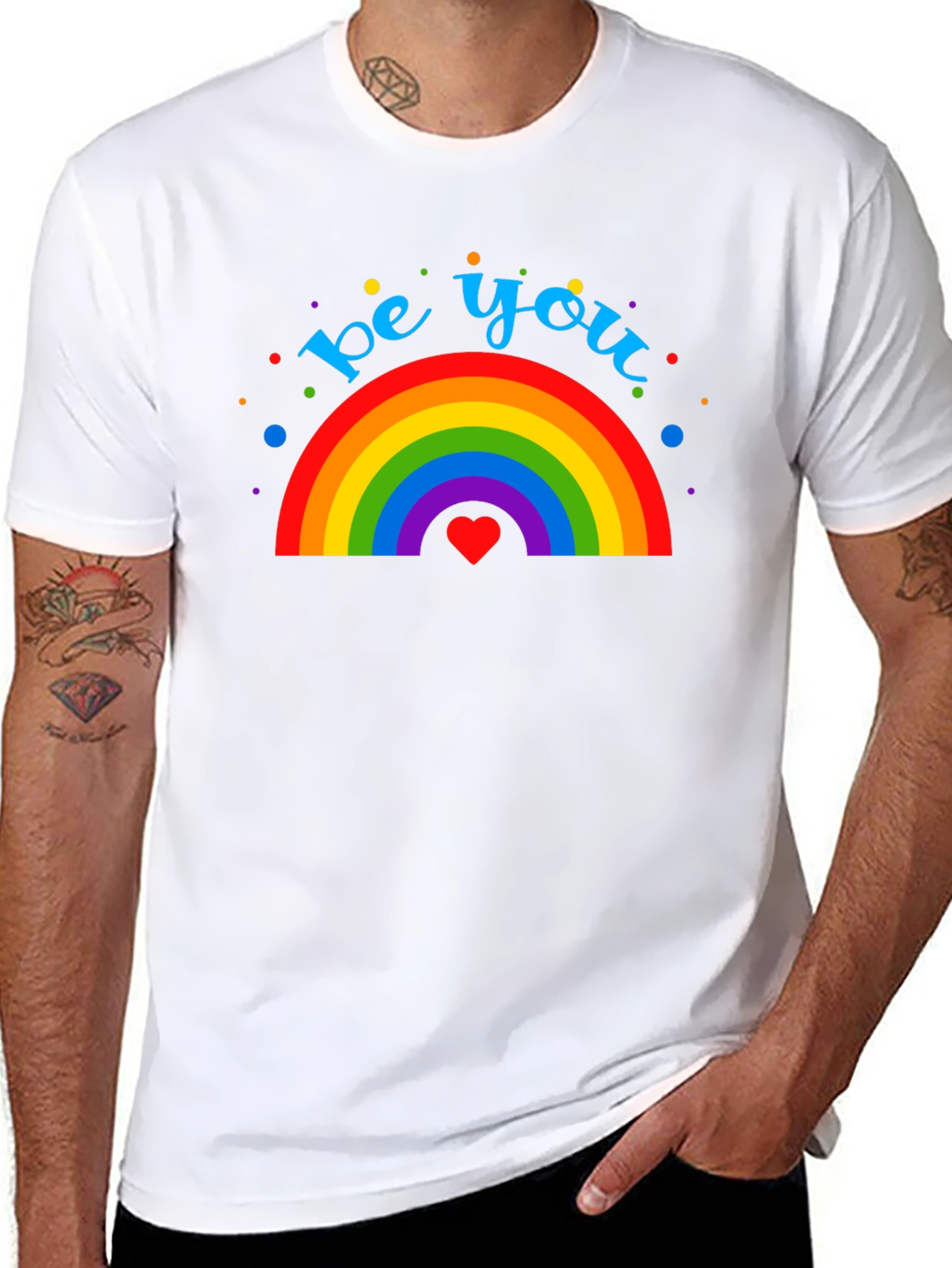 Be You Rainbow Graphic Tee - Pride & Positivity