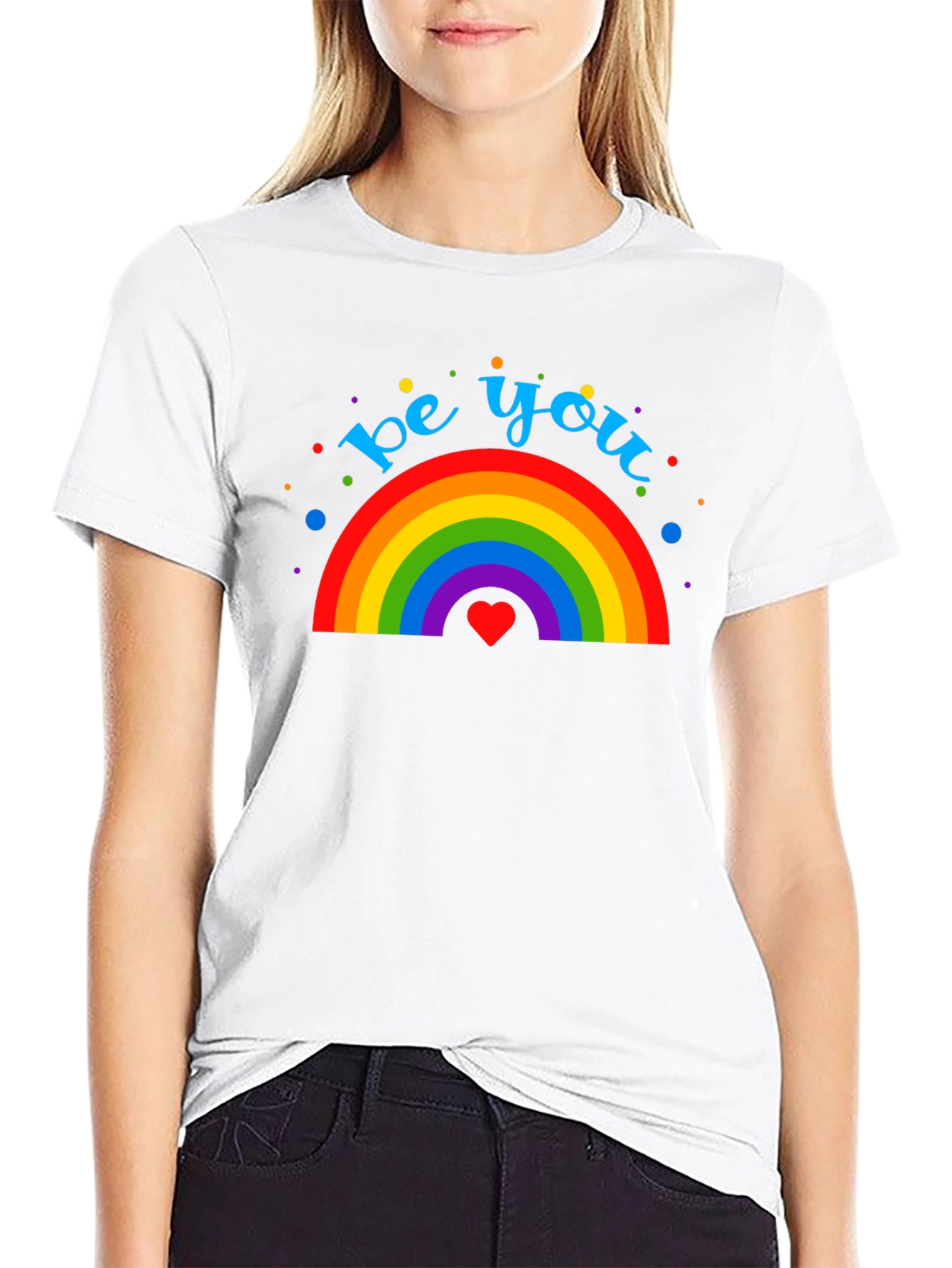 Be You Rainbow Graphic Tee - Pride & Positivity