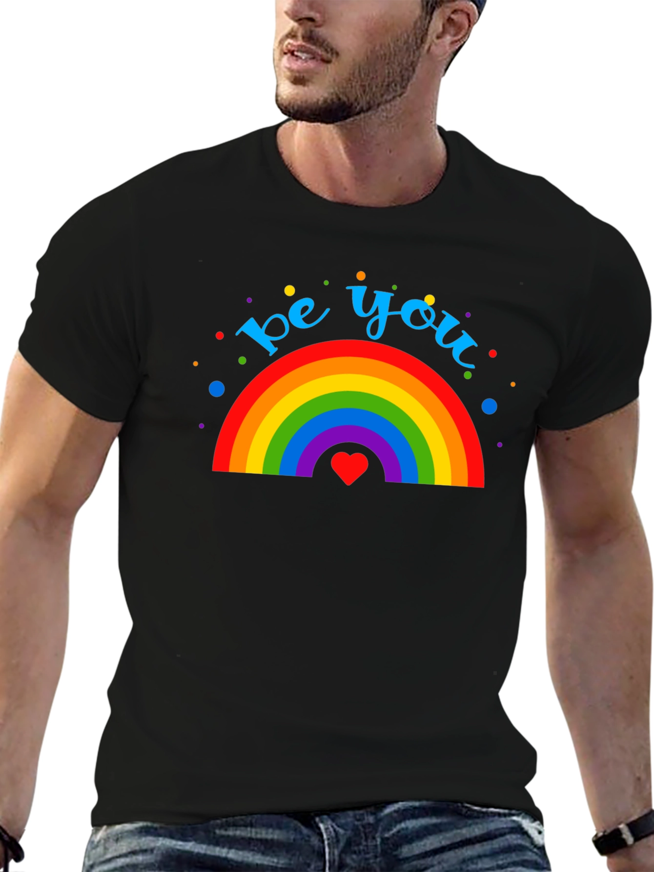 Be You Rainbow Graphic Tee - Pride & Positivity