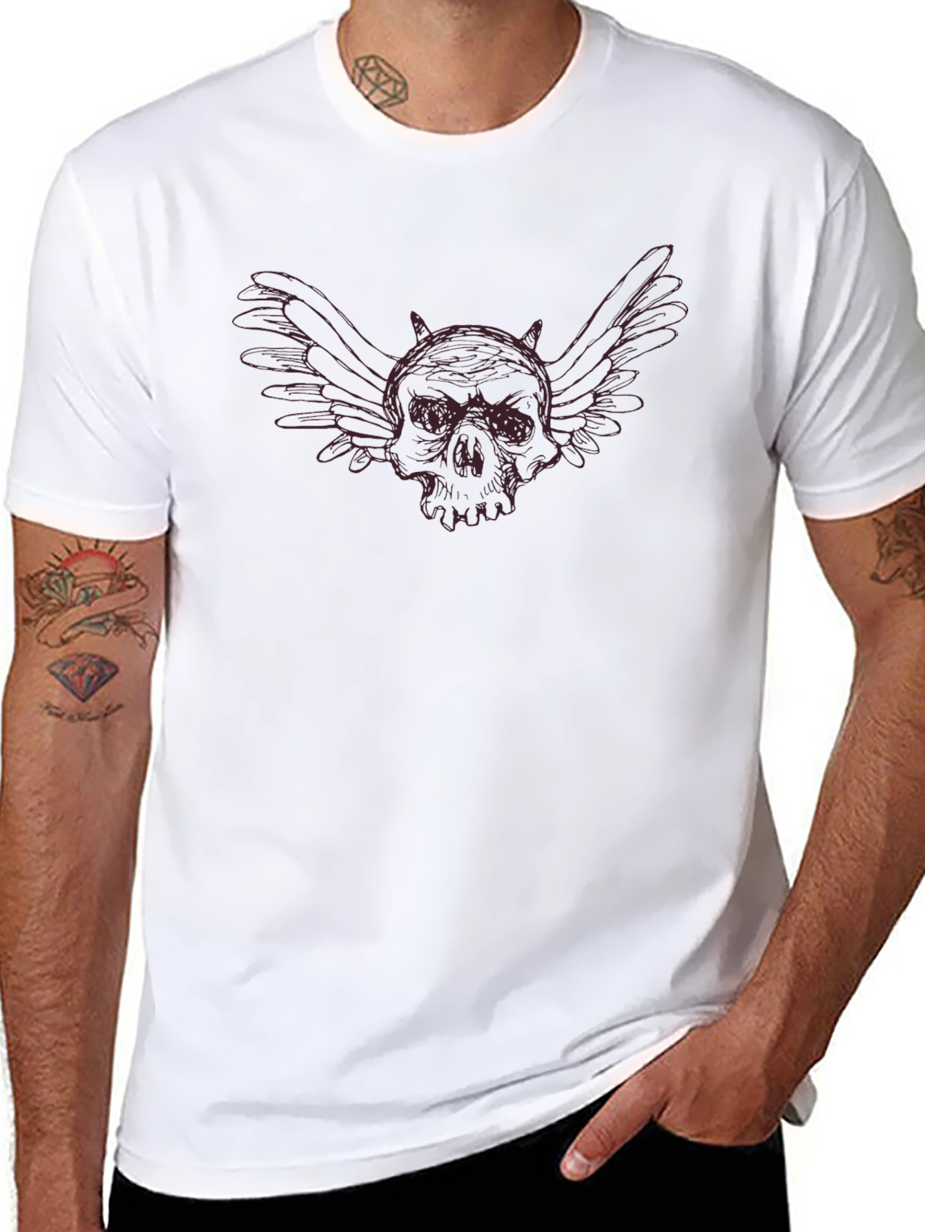 Skull Winged T-Shirt - Dark Aesthetic Tee