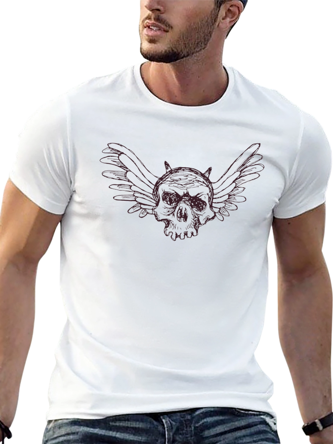 Skull Winged T-Shirt - Dark Aesthetic Tee