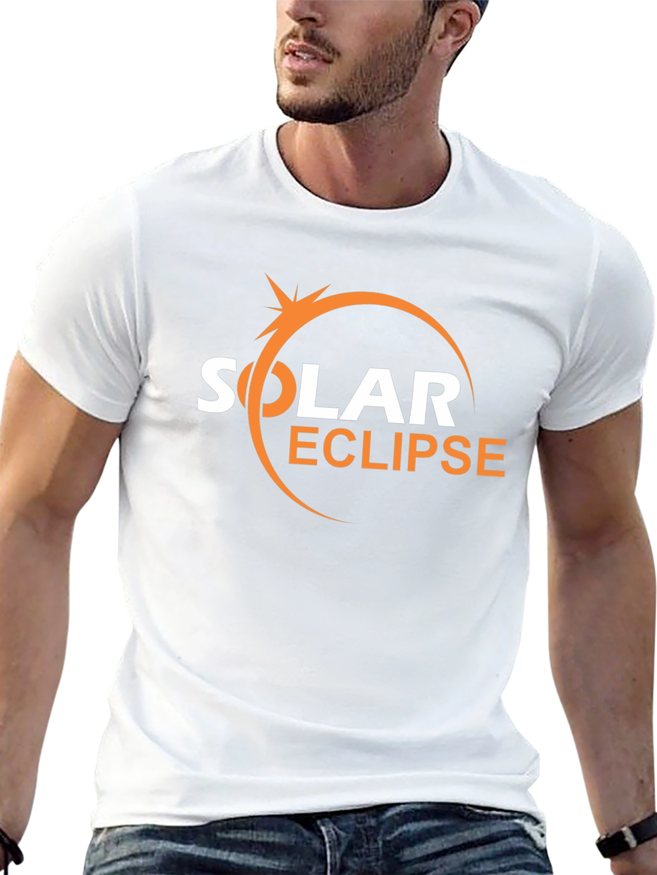 Solar Eclipse Graphic T-Shirt - Trendy Black Tee