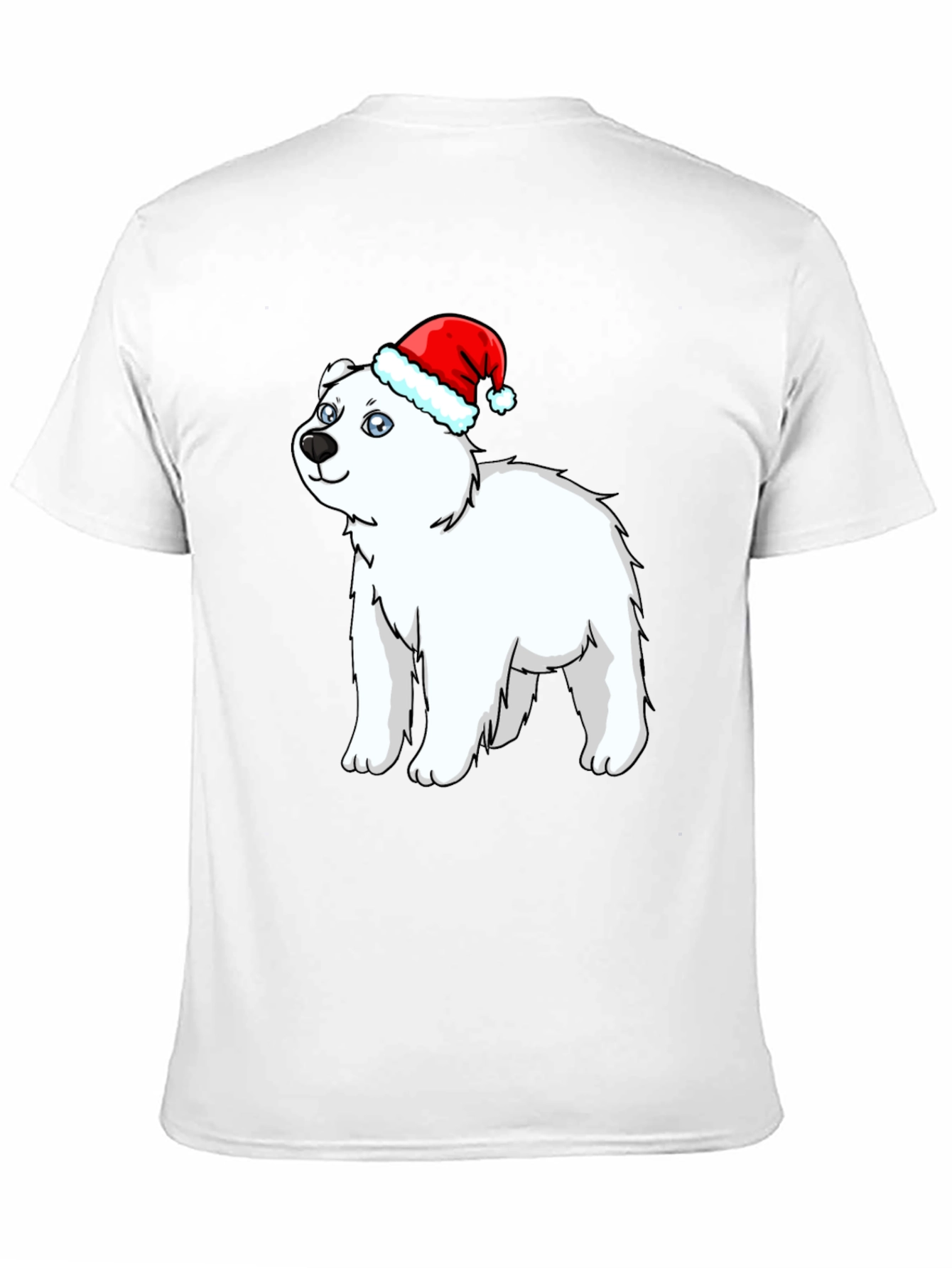 Festive Polar Bear Graphic Tee - Holiday Fun