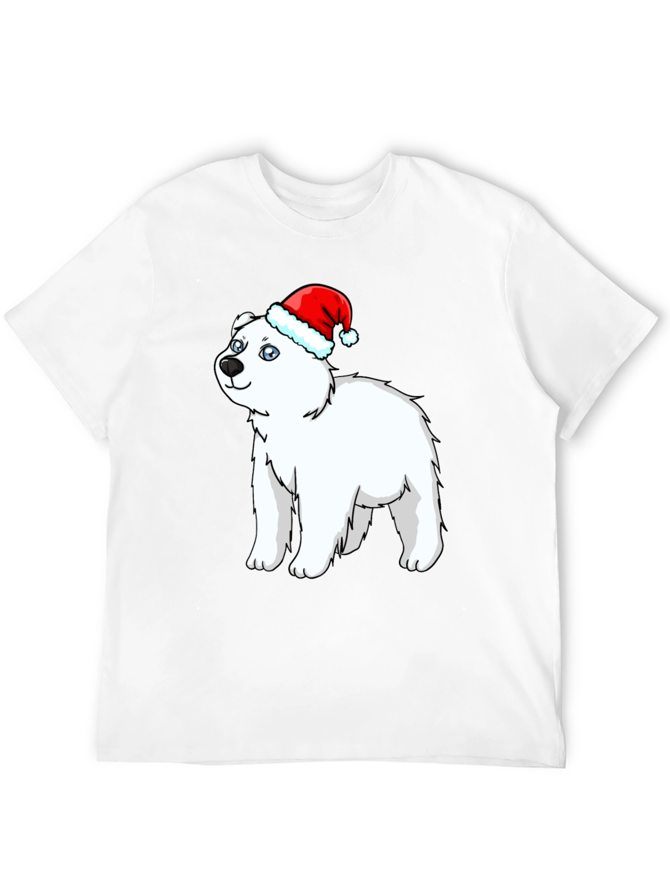 Festive Polar Bear Graphic Tee - Holiday Fun