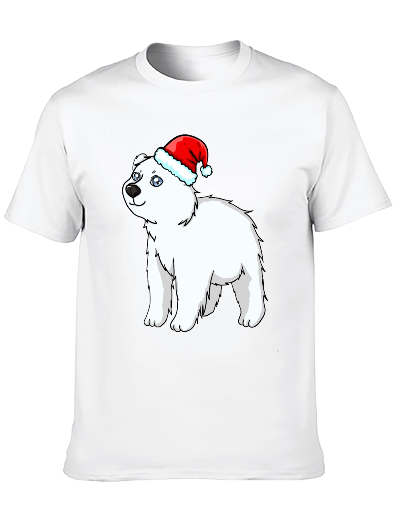 Festive Polar Bear Graphic Tee - Holiday Fun
