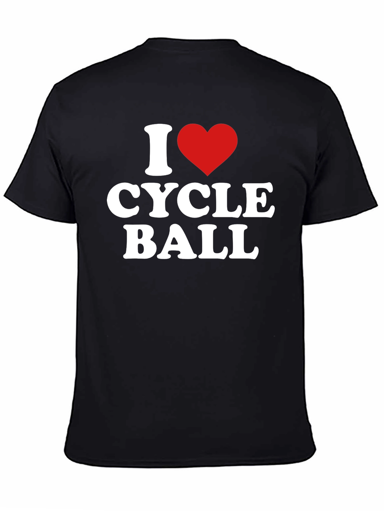 I Love Cycle Ball Black T-Shirt