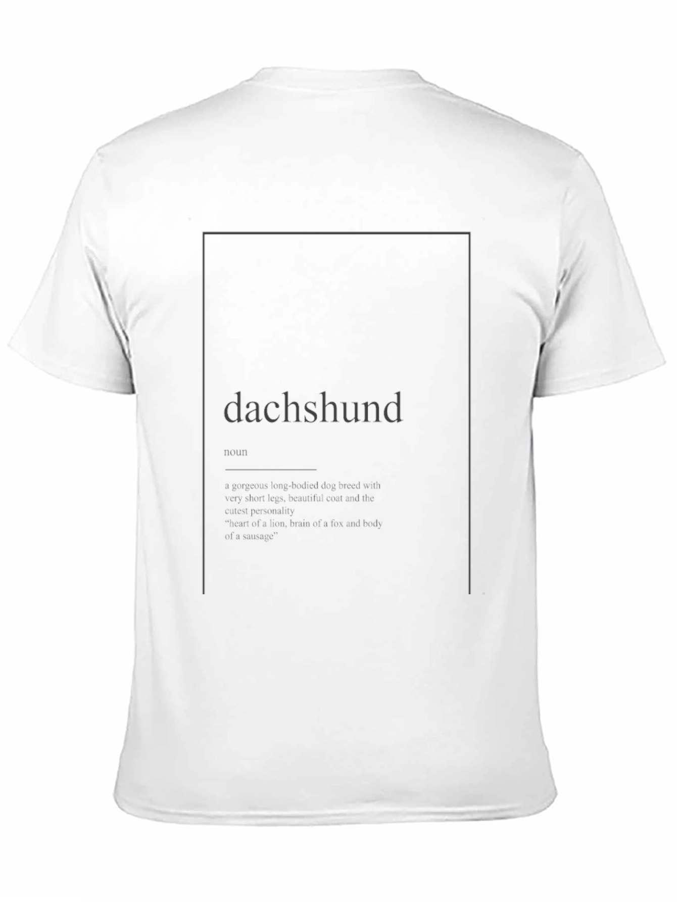 Dachshund Definition Black Graphic Tee
