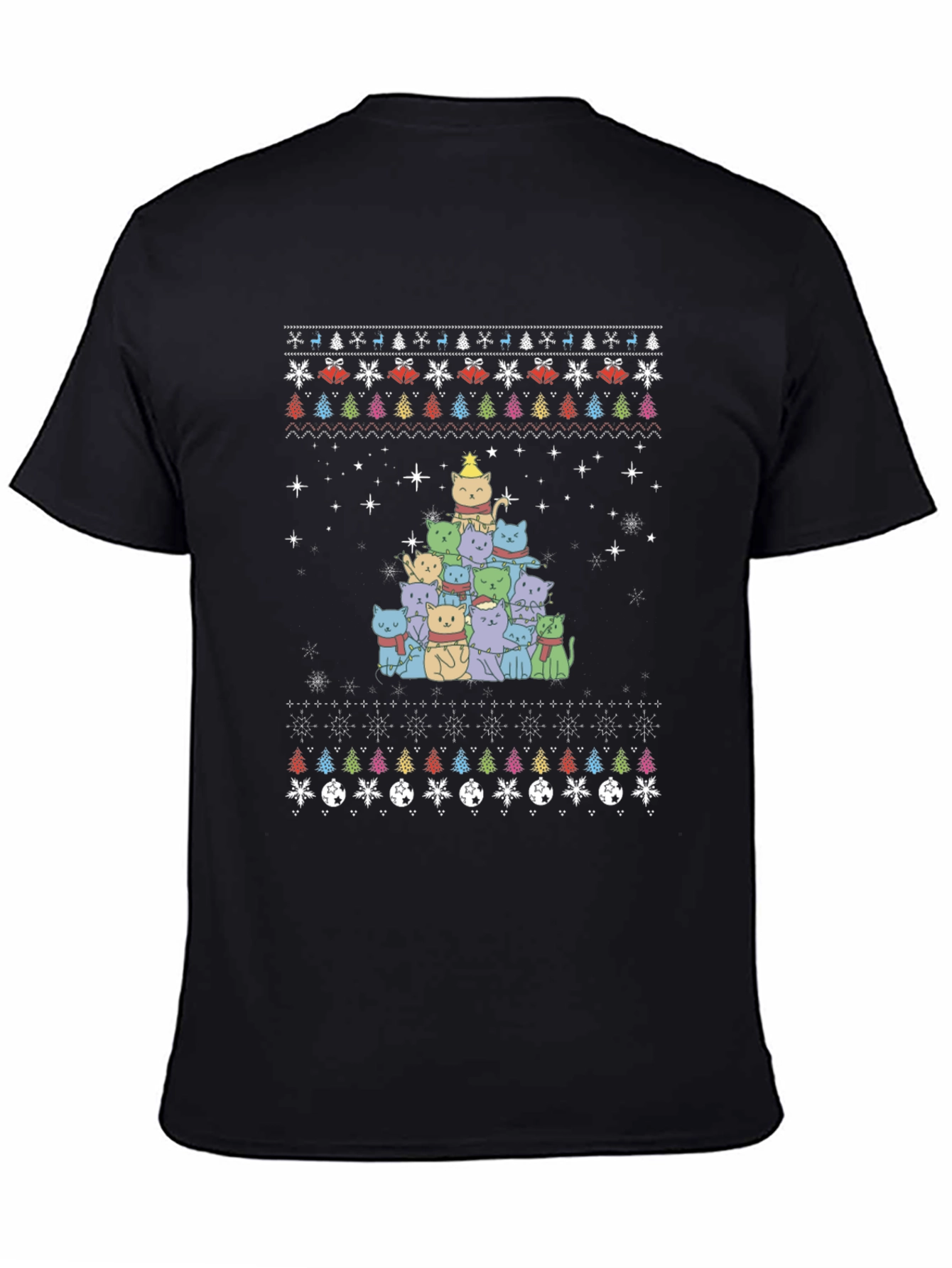 Festive Cat Christmas Tree T-Shirt