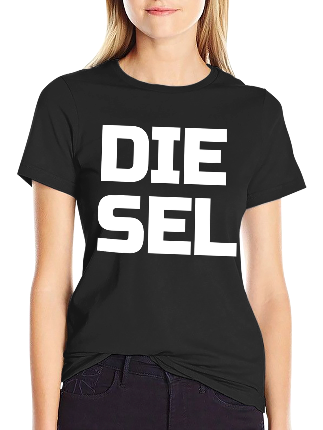 Diesel Graphic Tee - Bold White Logo