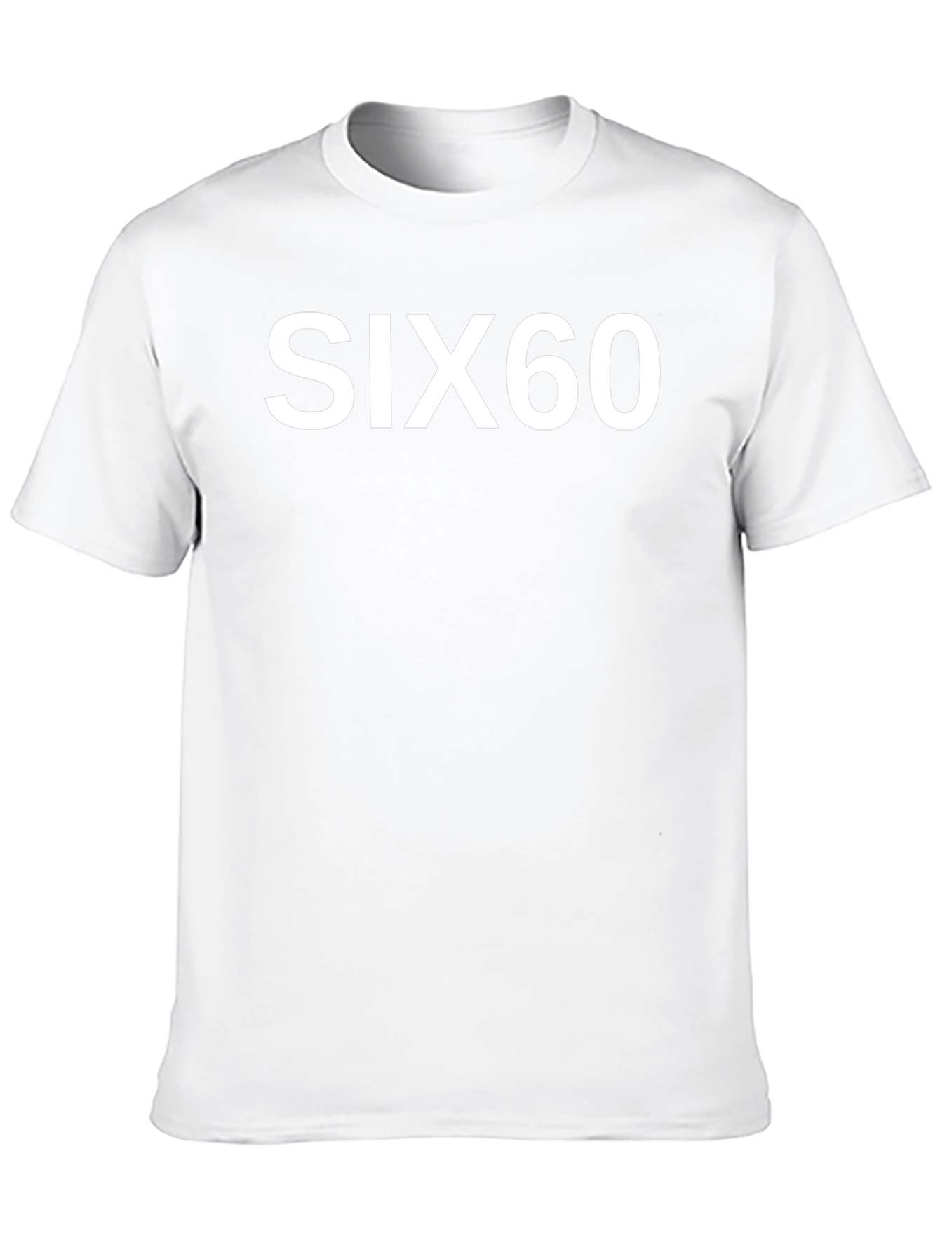 SIX60 Graphic Tee - Black Cotton Crew Neck