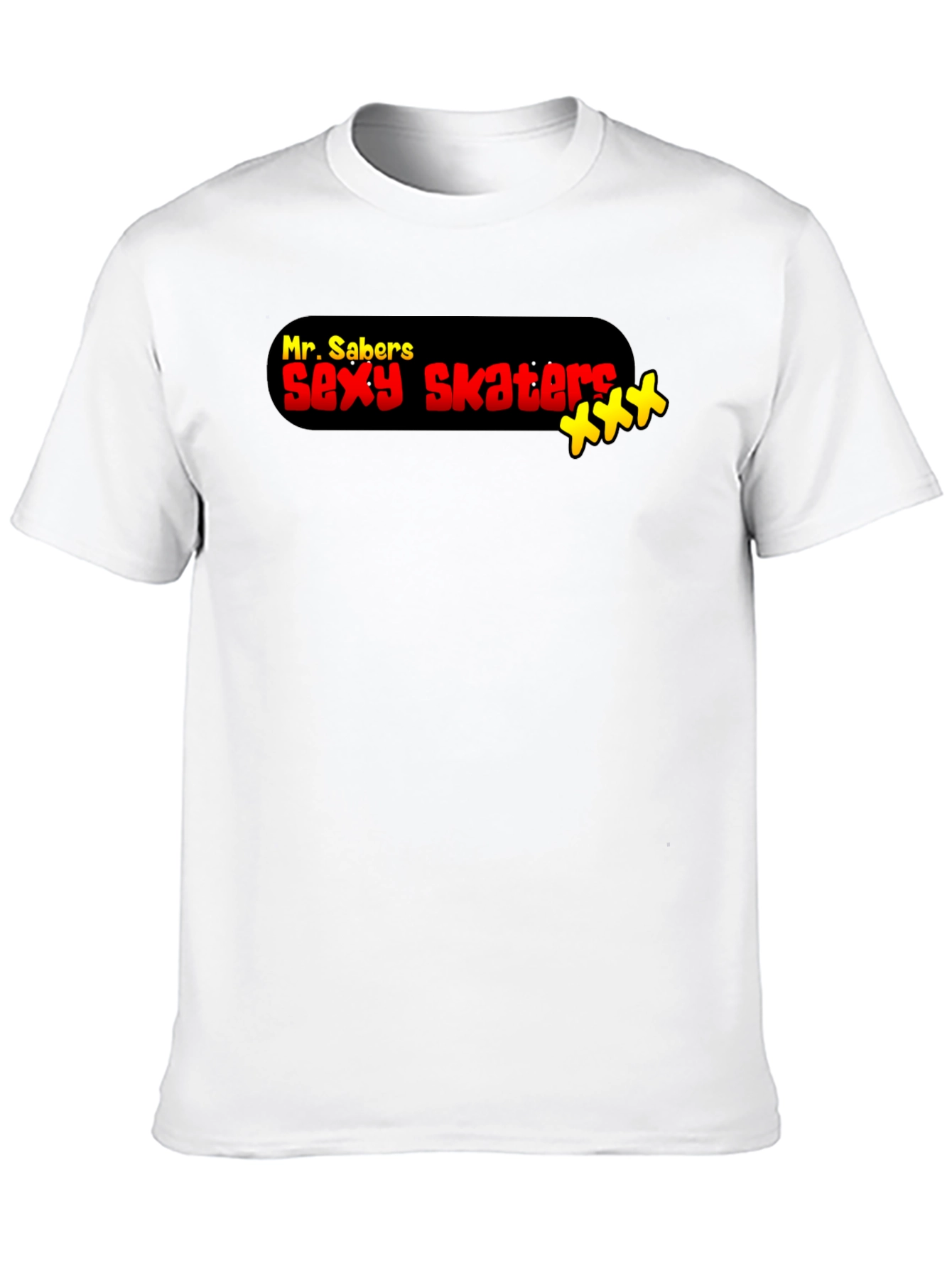 Mr. Sabers Sexy Skaters Black T-Shirt