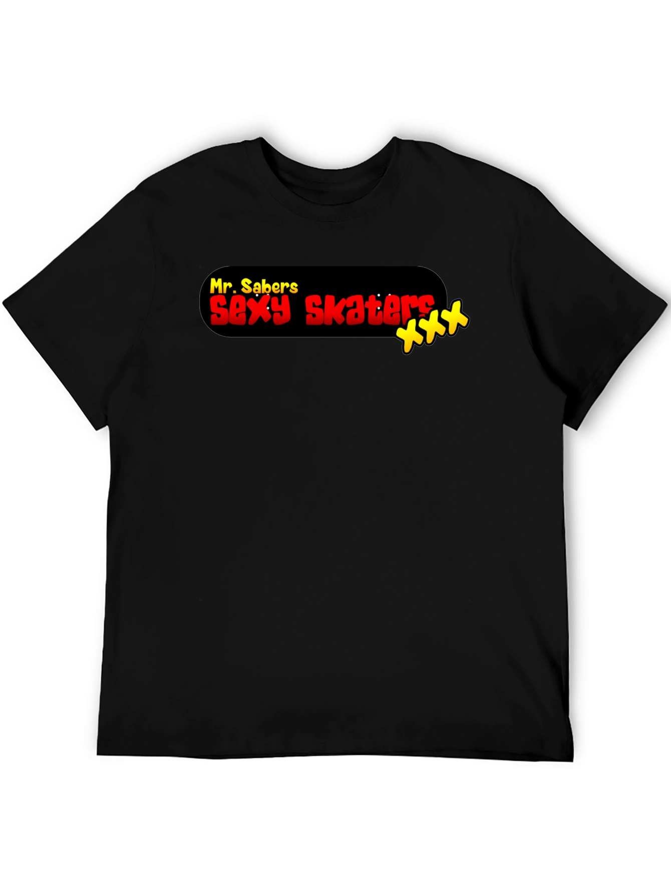 Mr. Sabers Sexy Skaters Black T-Shirt