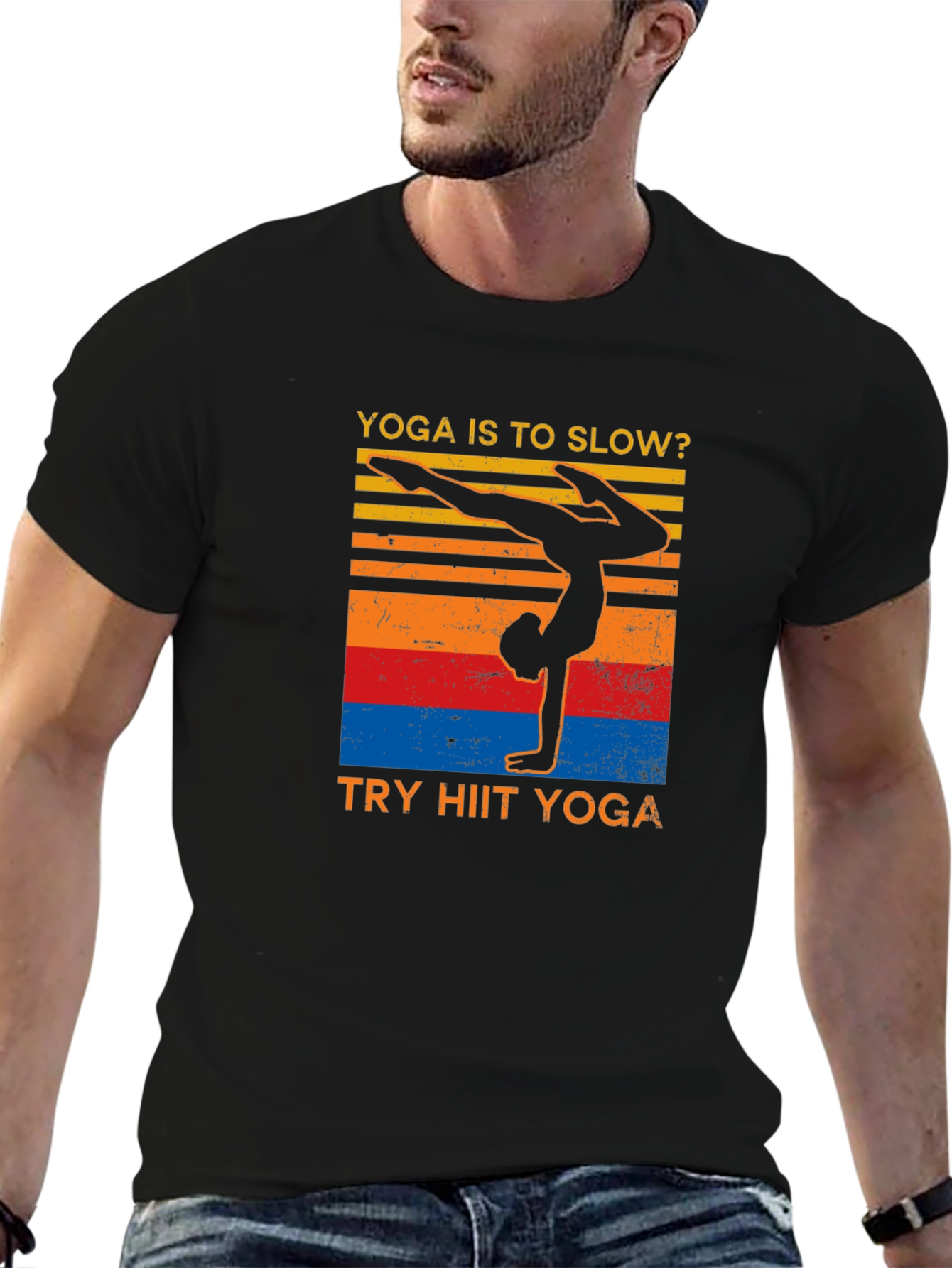 Yoga HIIT T-Shirt - Black Graphic Tee