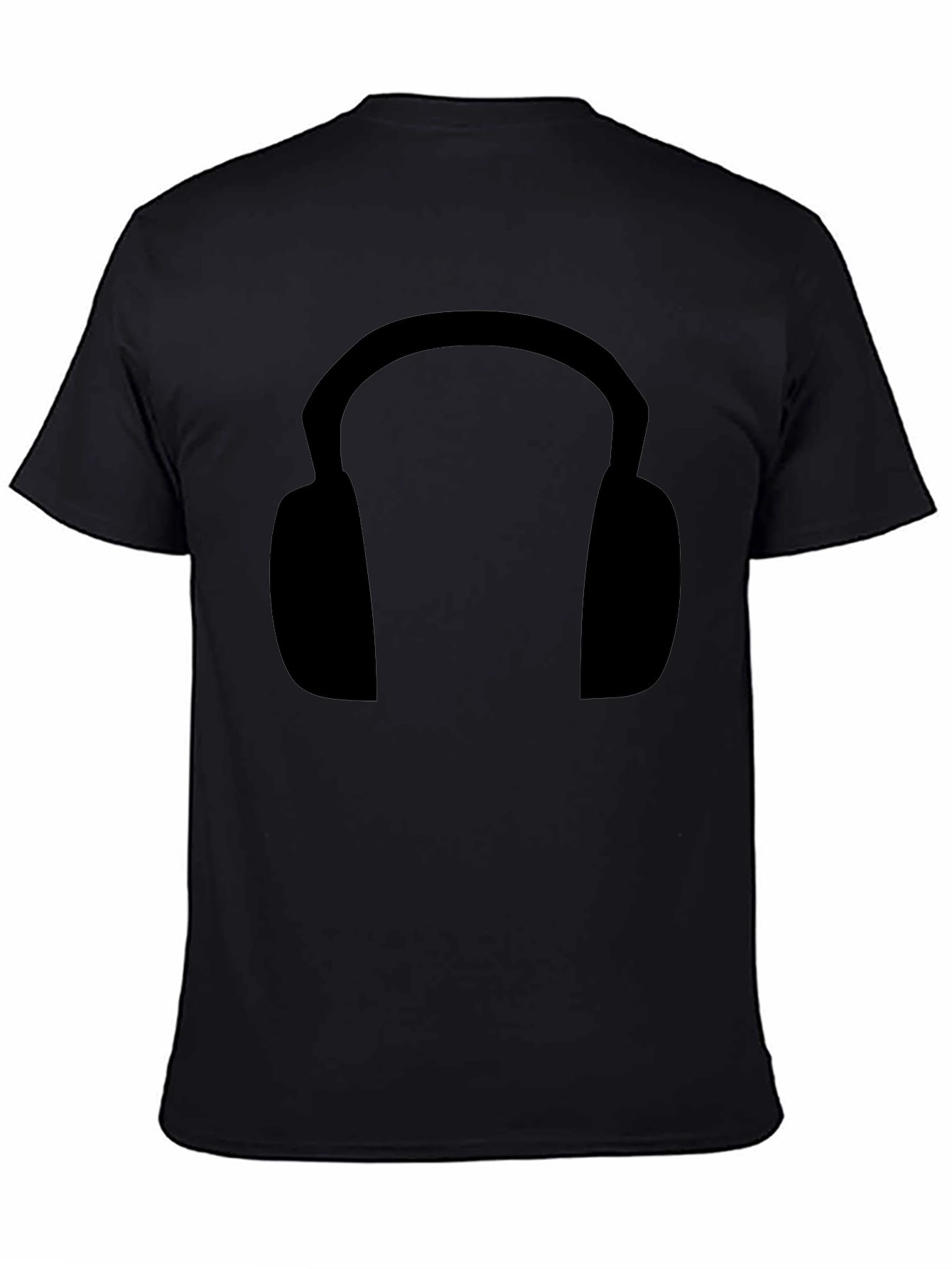 Black Headphone Graphic Tee - Stylish & Comfortable