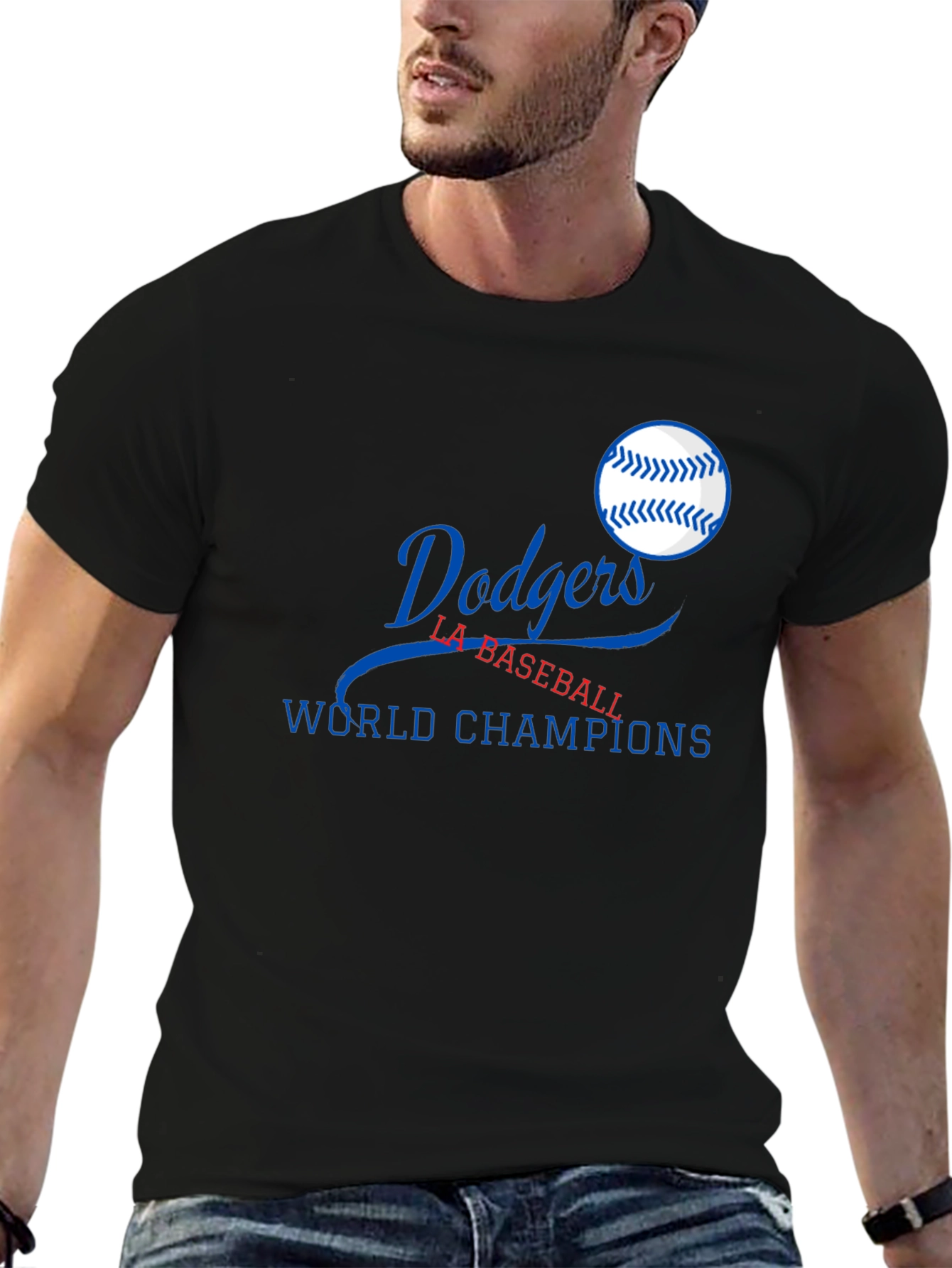 Dodgers Baseball World Champions Black T-Shirt