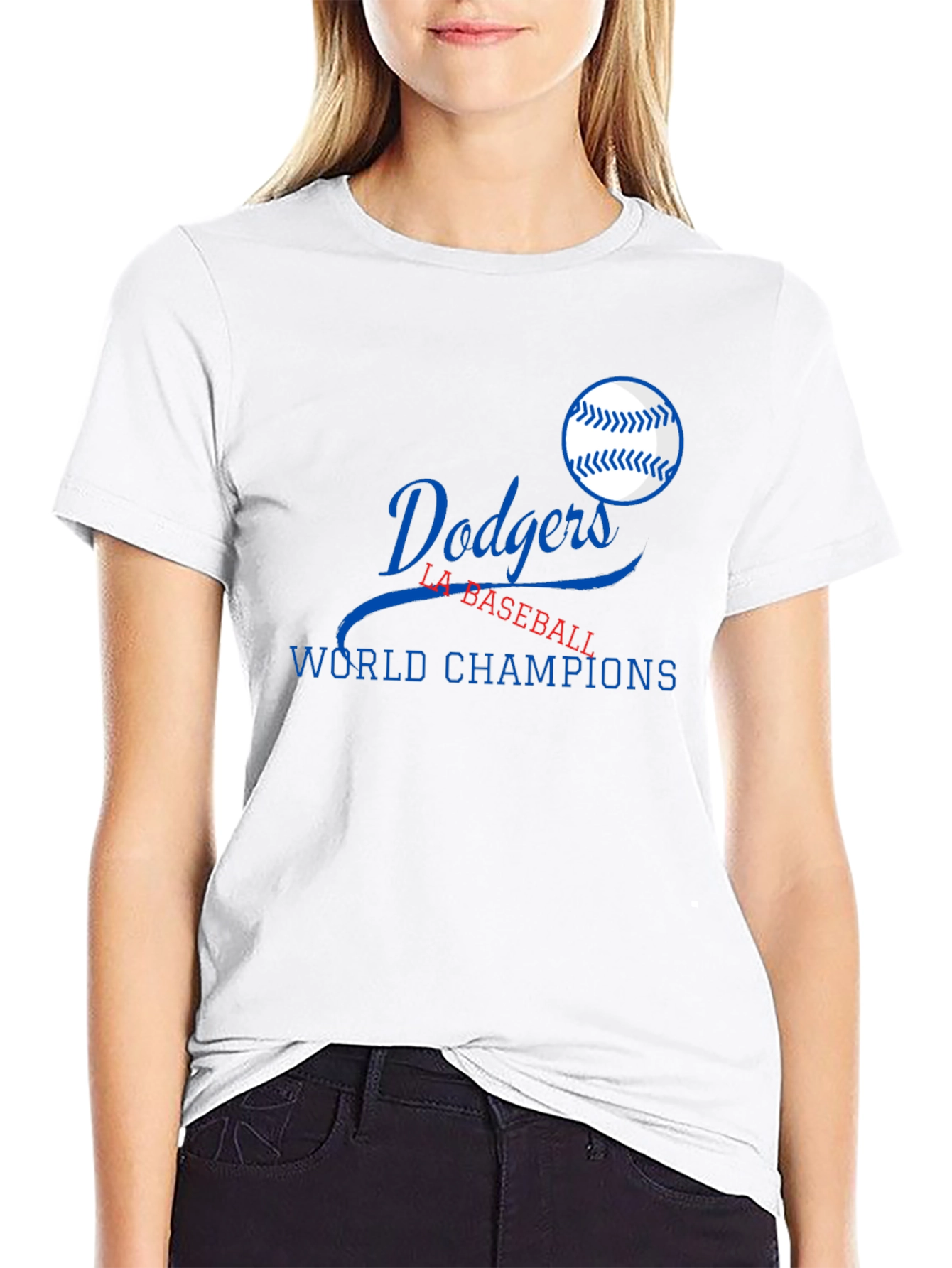 Dodgers Baseball World Champions Black T-Shirt