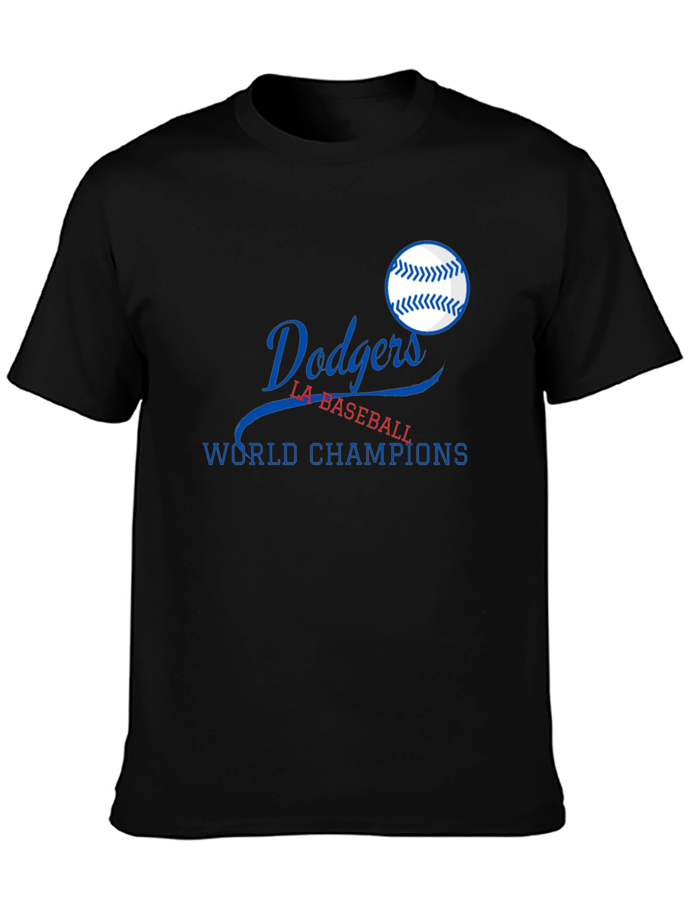 Dodgers Baseball World Champions Black T-Shirt