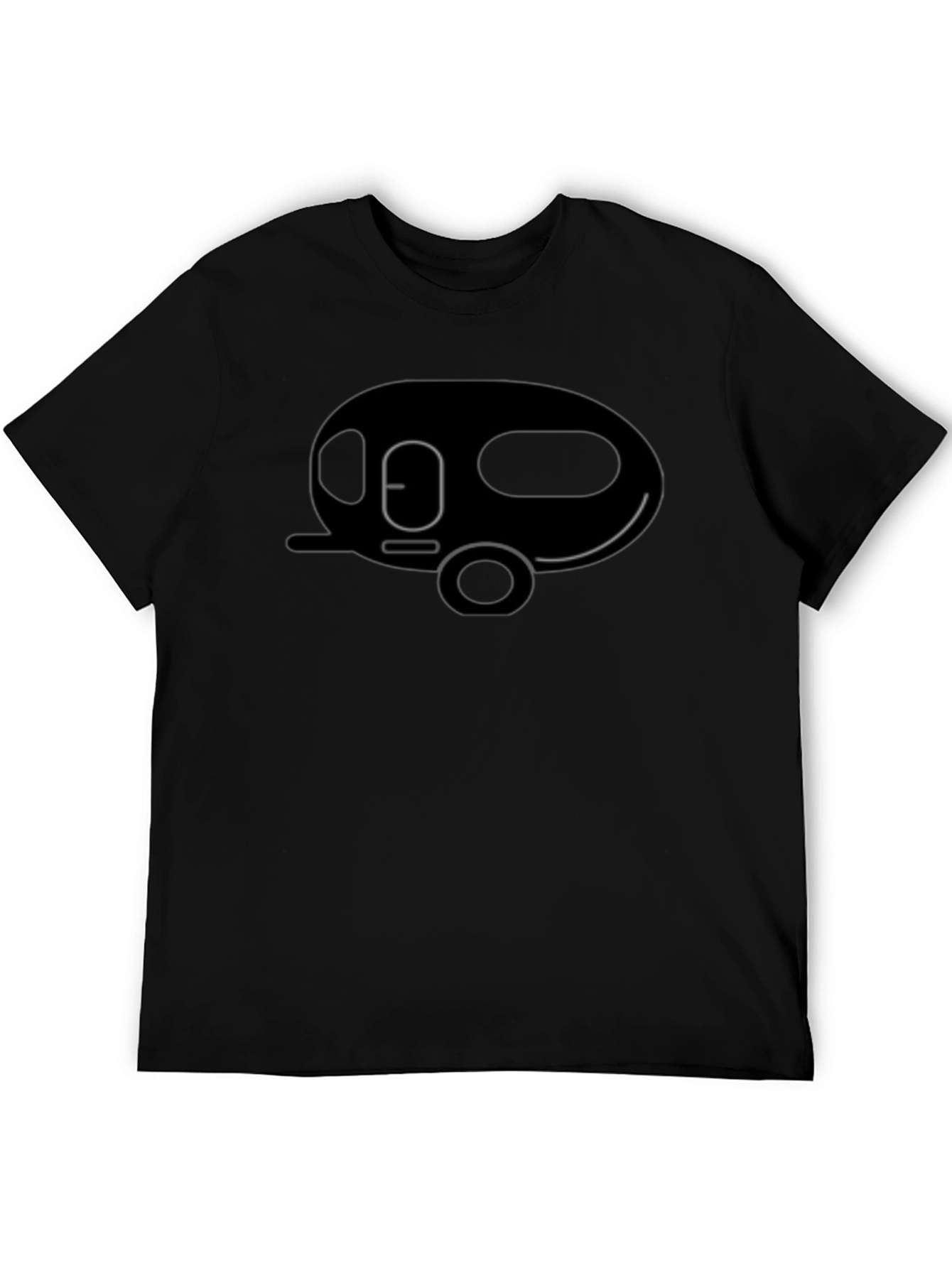 Cool Camper Graphic Tee - Black Cotton T-Shirt