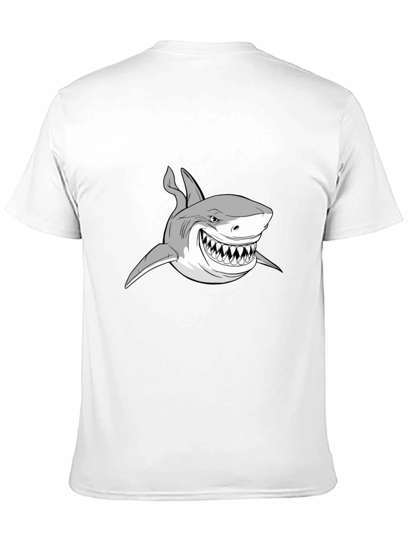 Shark Graphic Print Black T-Shirt