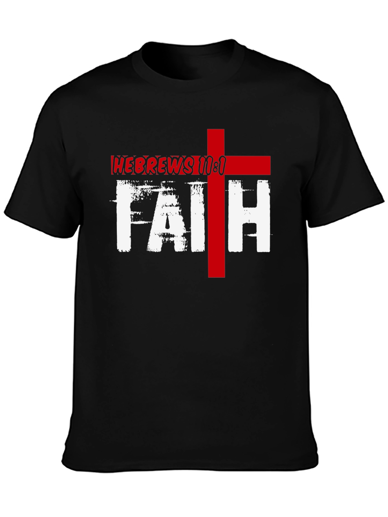 Faith Hebrews 11:1 Graphic Tee - Black Christian T-Shirt