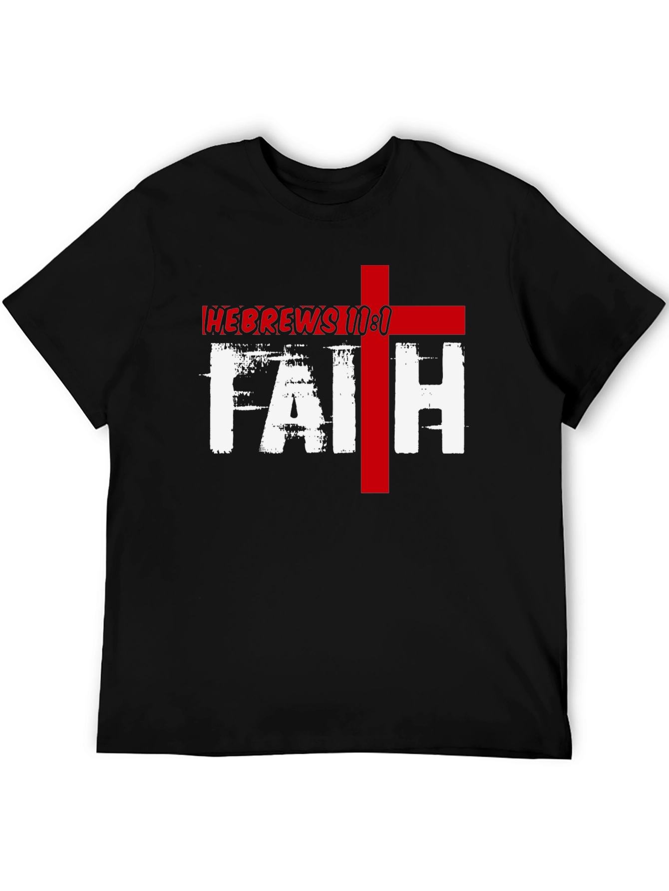 Faith Hebrews 11:1 Graphic Tee - Black Christian T-Shirt