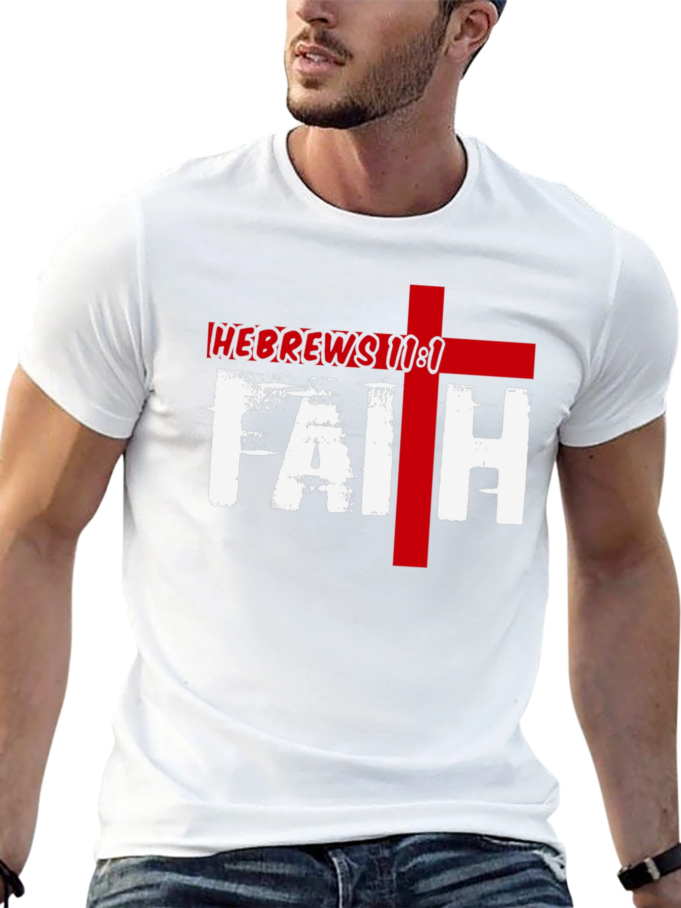 Faith Hebrews 11:1 Graphic Tee - Black Christian T-Shirt