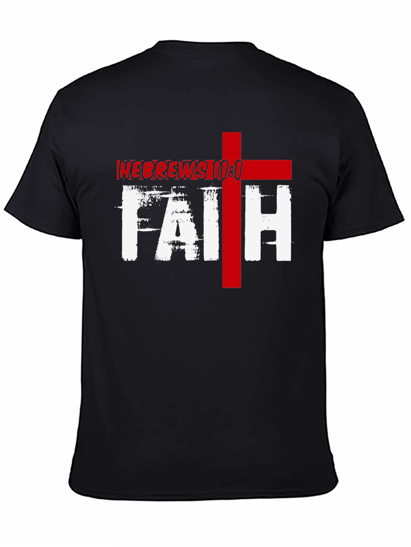 Faith Hebrews 11:1 Graphic Tee - Black Christian T-Shirt