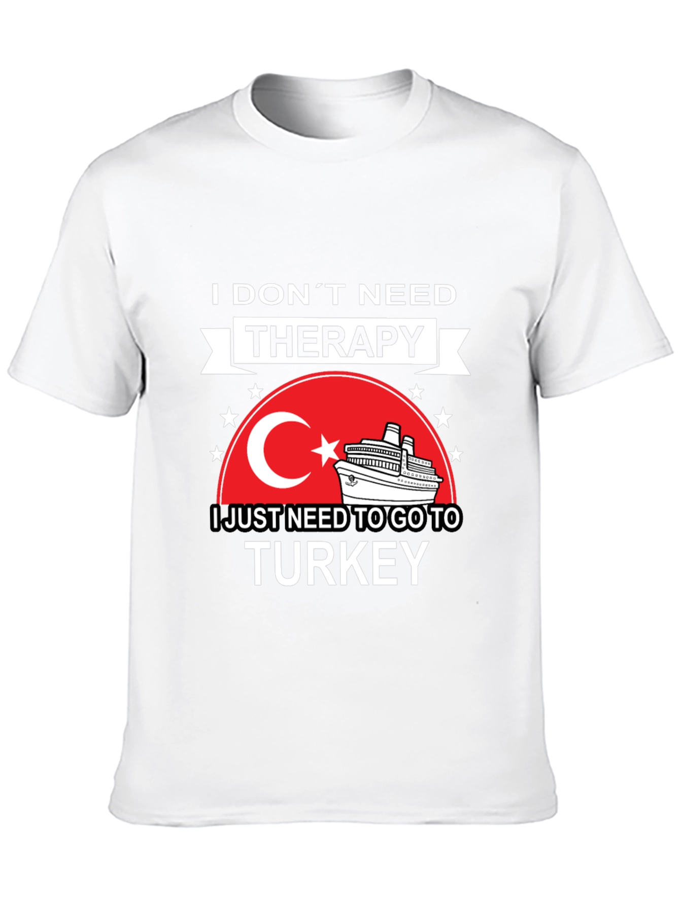 Turkey Travel Therapy Black Graphic T-Shirt