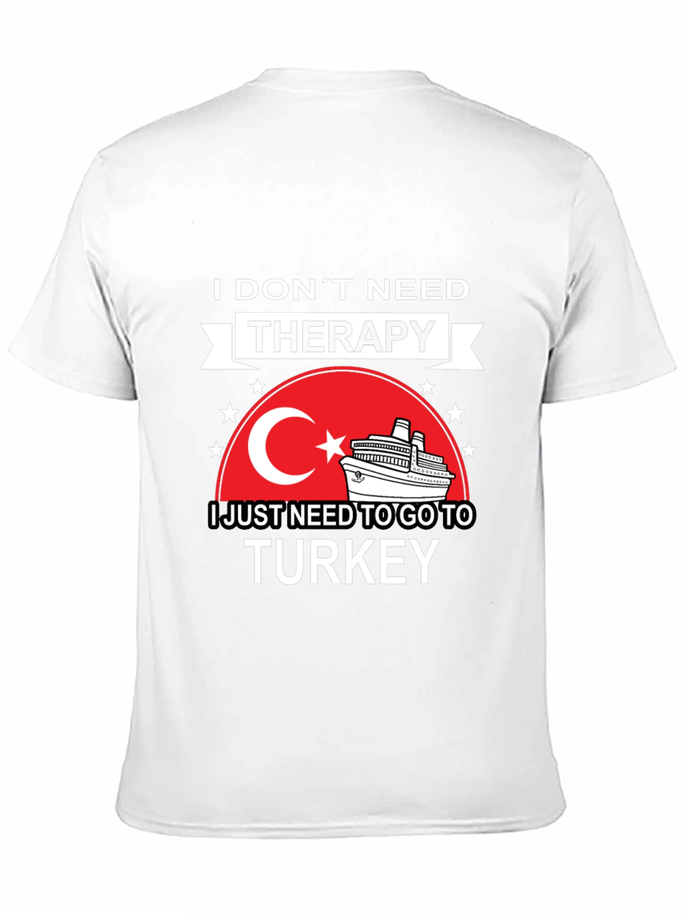Turkey Travel Therapy Black Graphic T-Shirt
