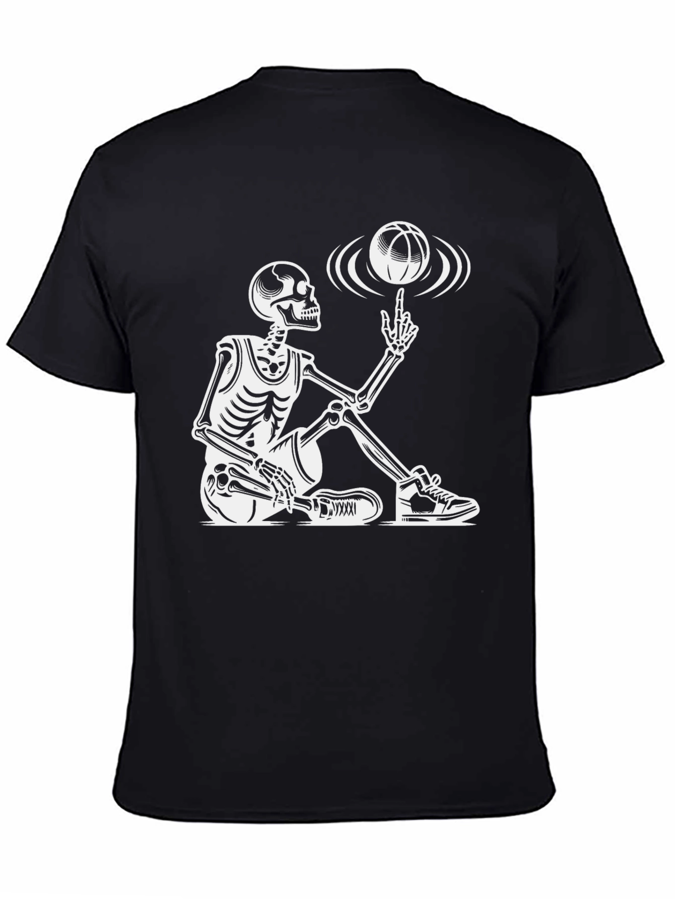 Skeleton Basketball T-Shirt - Funny Graphic Tee
