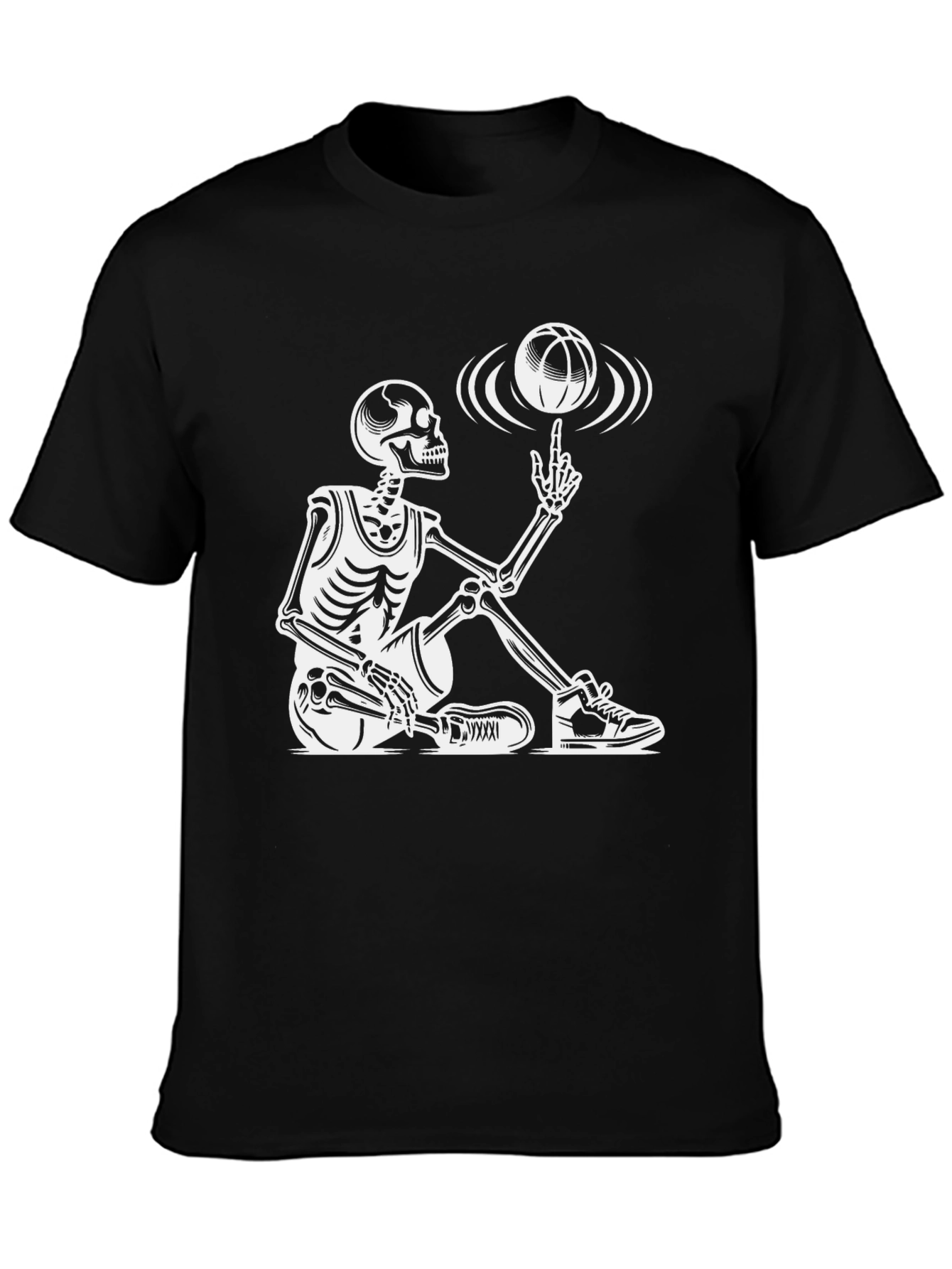 Skeleton Basketball T-Shirt - Funny Graphic Tee