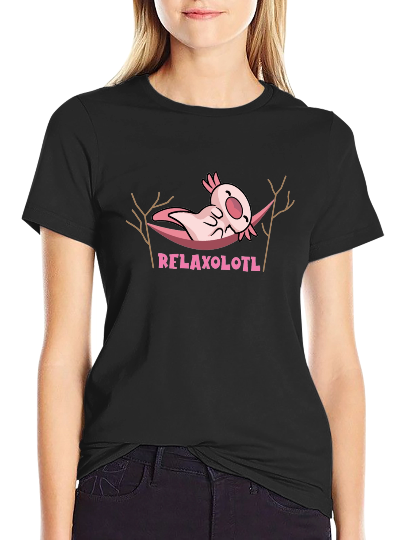 Relaxolotl T-Shirt - Funny Axolotl Hammock Tee